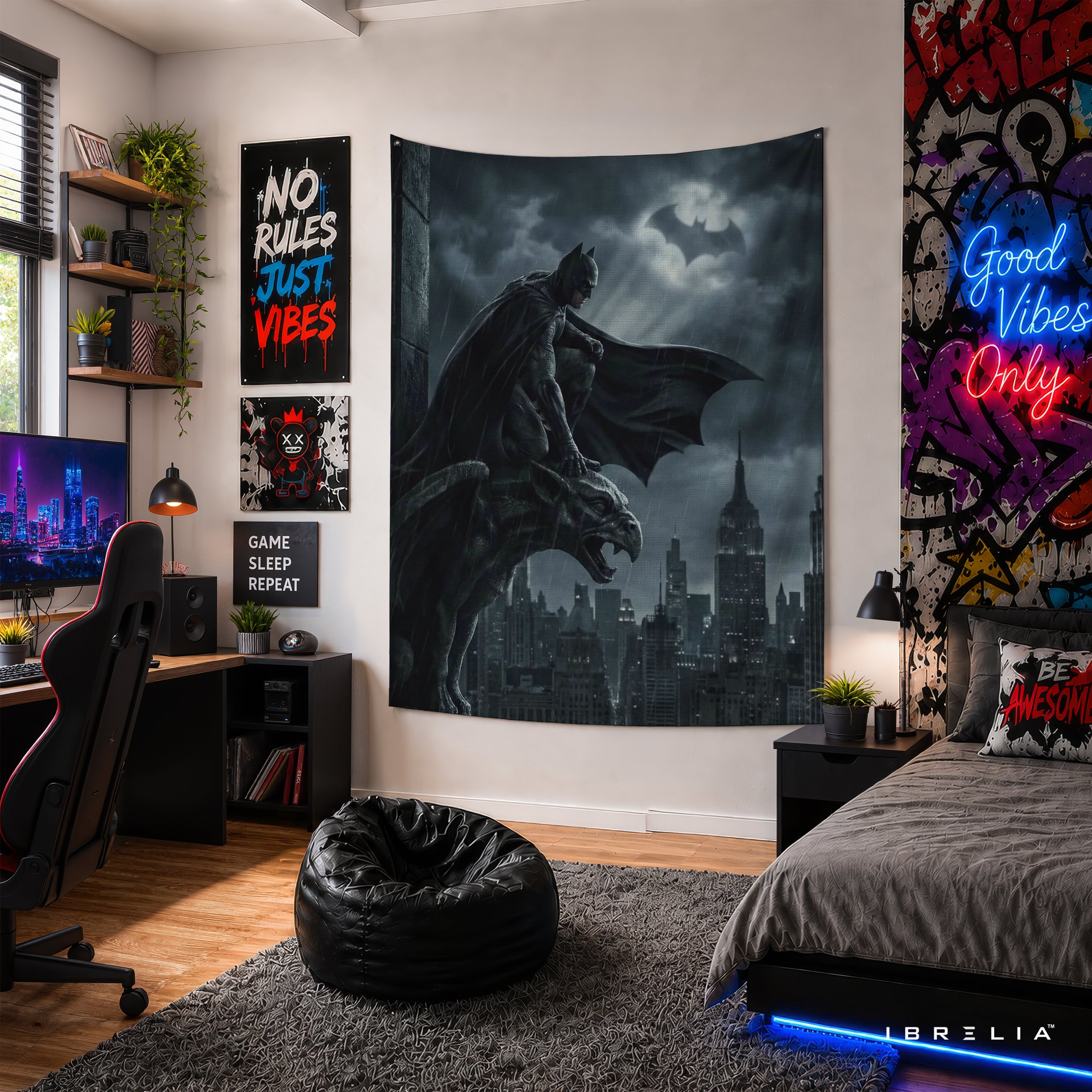Batman Gotham Guardian Wall Tapestry – Premium Superhero Wall Hanging & Home Decor in Pakistan
