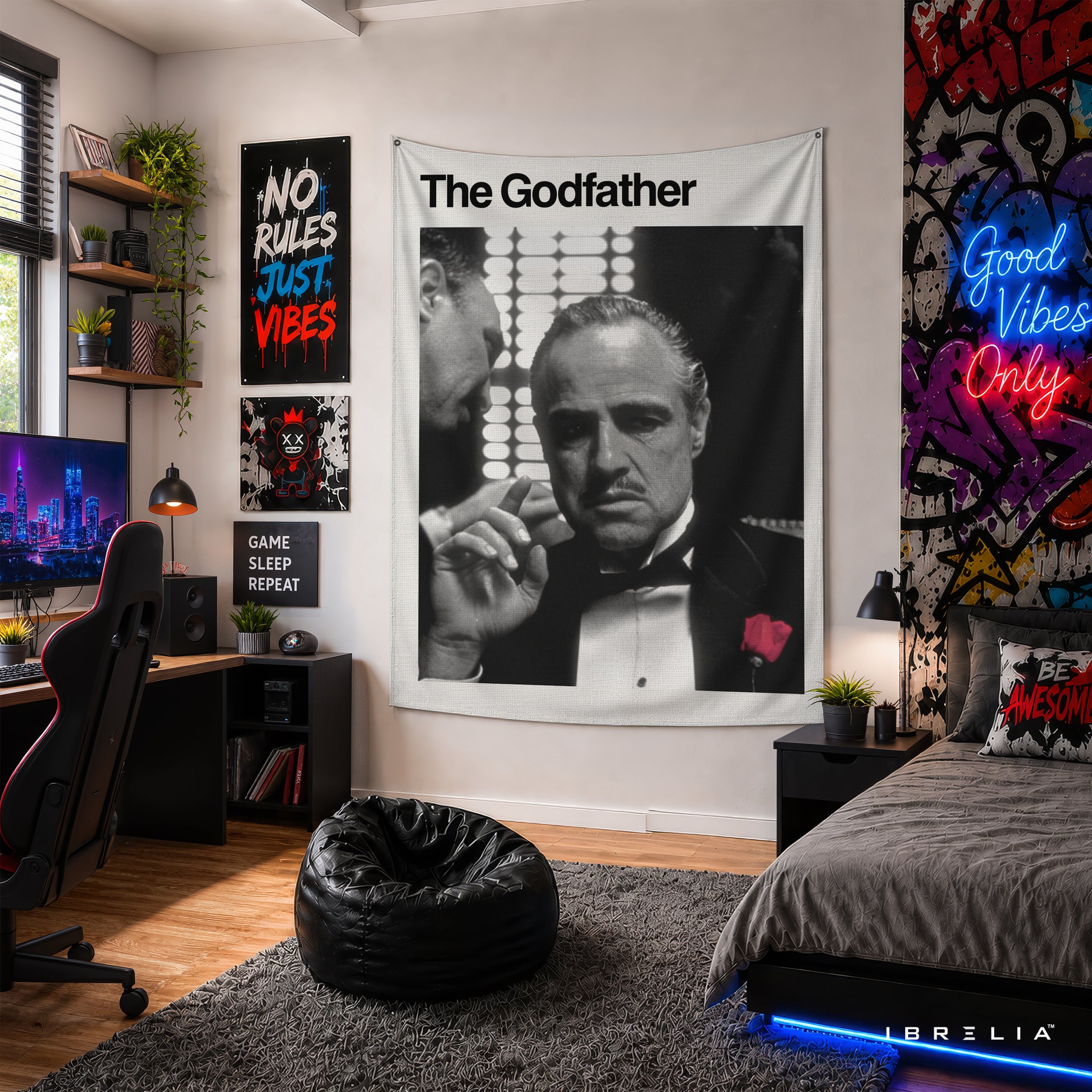 The Godfather Classic Portrait Wall Tapestry – Premium Movie Wall Hanging & Home Decor in Pakistan