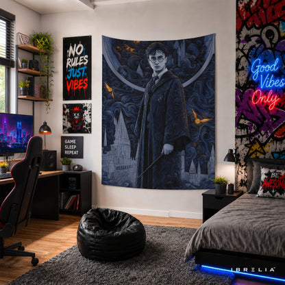 Harry Potter Dark Wizard Portrait Wall Tapestry – Premium Fantasy Wall Hanging & Home Decor in Pakistan
