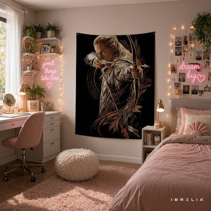 The Lord of the Rings Legolas Archer Wall Tapestry – Elven Warrior Fantasy Wall Hanging