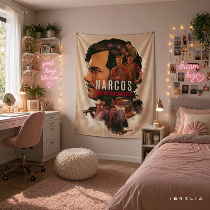 Narcos Rise of the Cartels Wall Tapestry | Premium Heavyweight Jute Fabric Wall Hanging