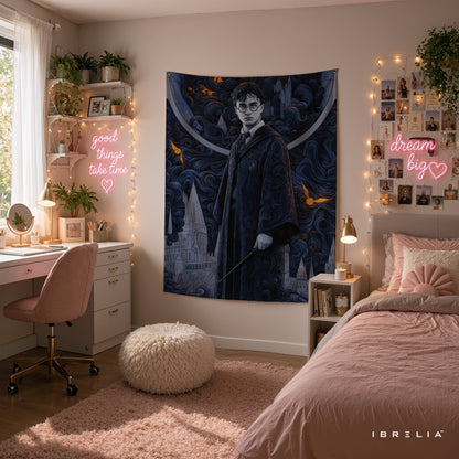 Harry Potter Dark Wizard Portrait Wall Tapestry – Premium Fantasy Wall Hanging & Home Decor in Pakistan
