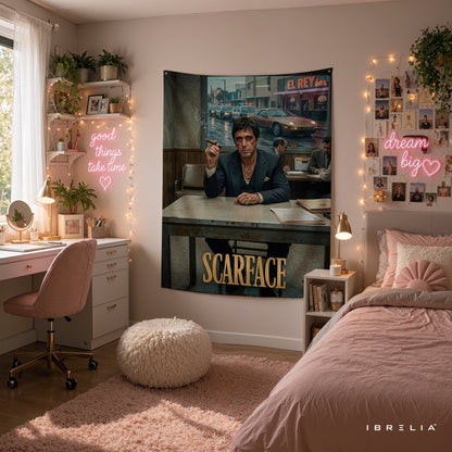 Scarface Tony Montana Wall Tapestry – Premium Movie Wall Hanging & Home Decor in Pakistan