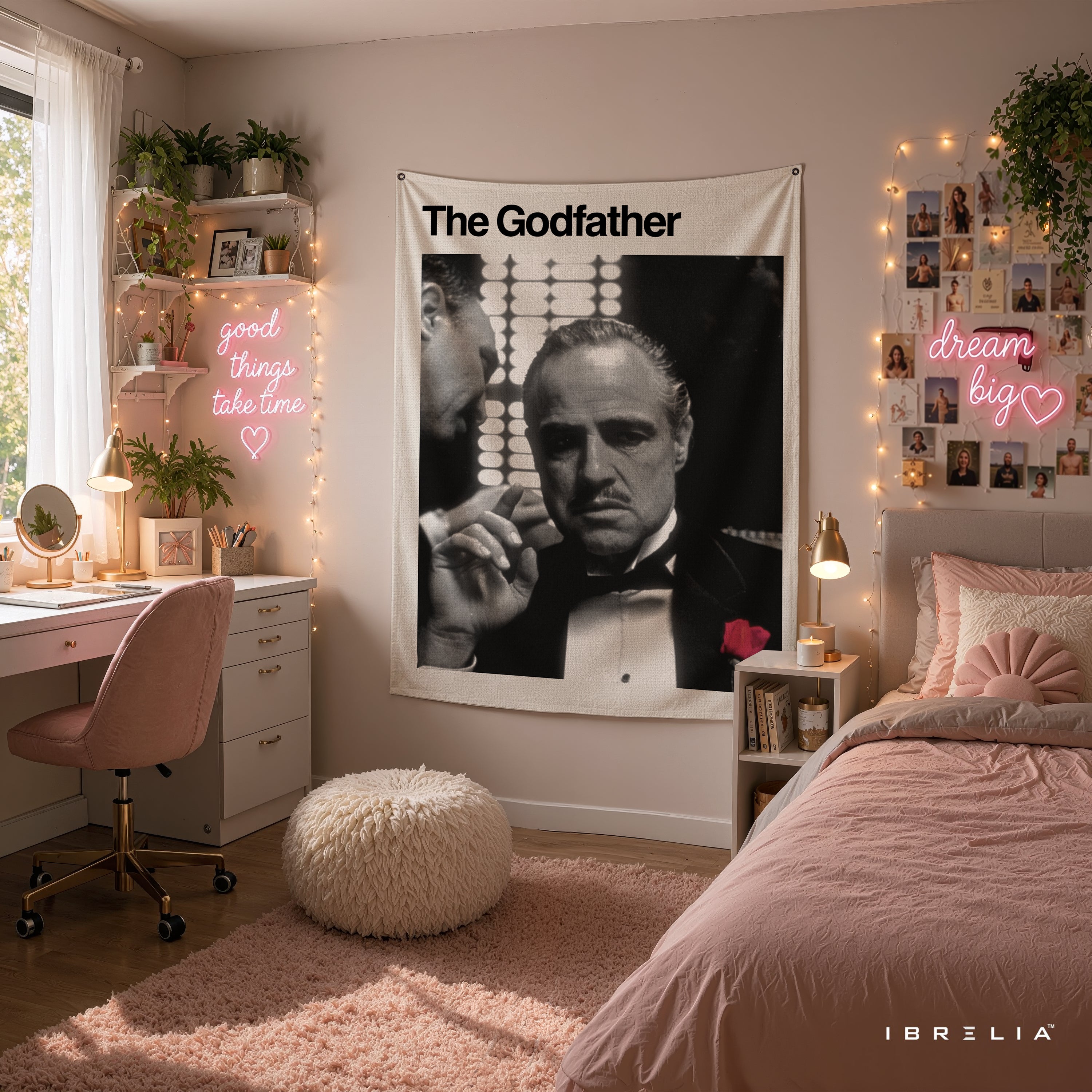 The Godfather Classic Portrait Wall Tapestry – Premium Movie Wall Hanging & Home Decor in Pakistan