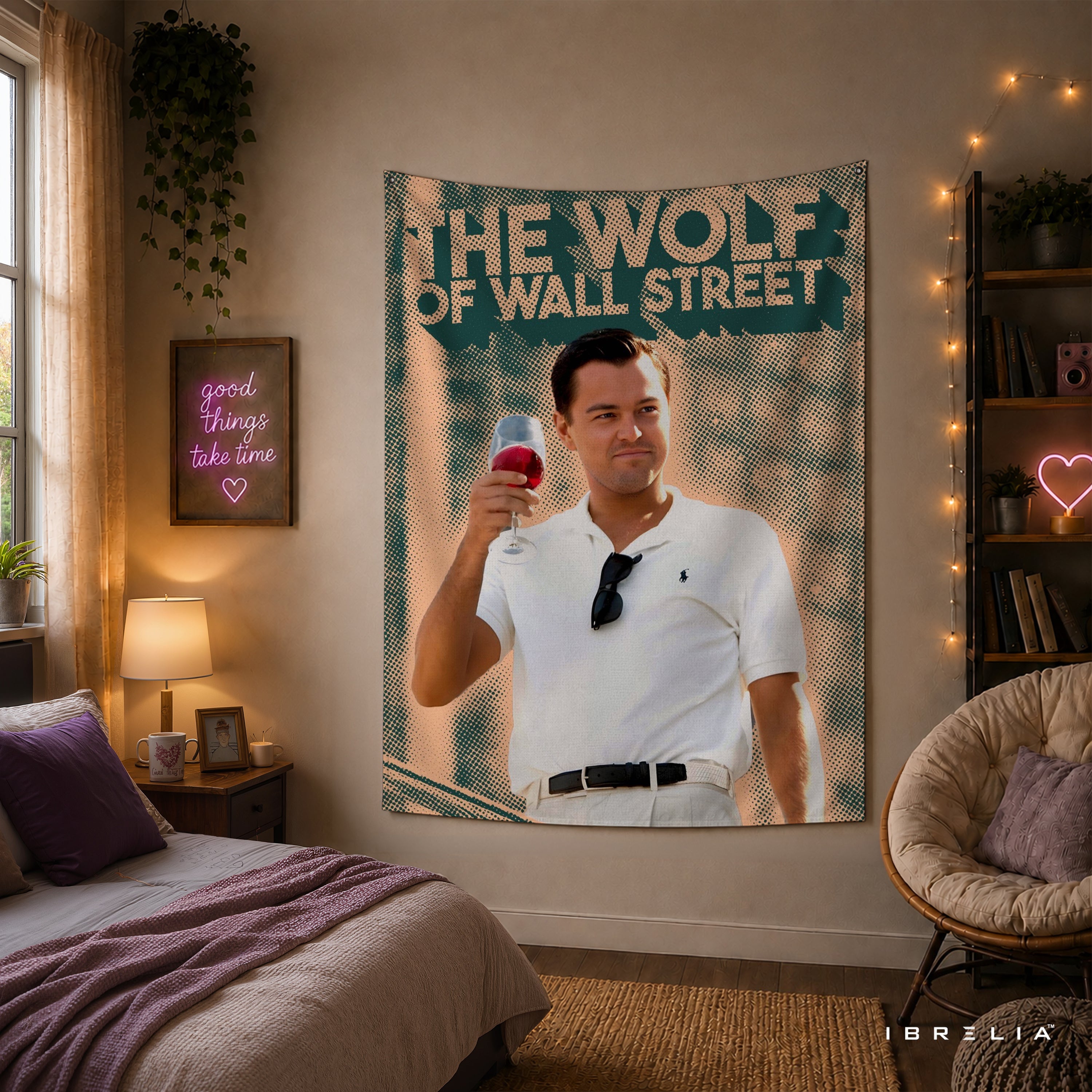 The Wolf of Wall Street Luxury Lifestyle Wall Tapestry – Premium Motivational Wall Hanging for Home, Office & Bedroom