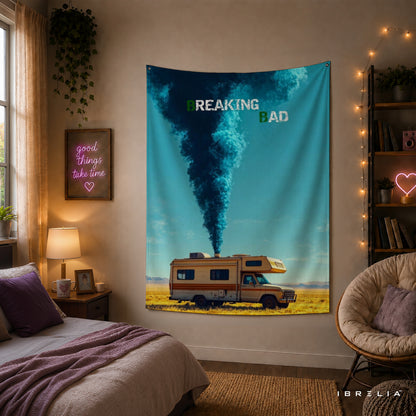 Breaking Bad RV Desert Wall Tapestry – Crystal Ship TV Series Room Decor