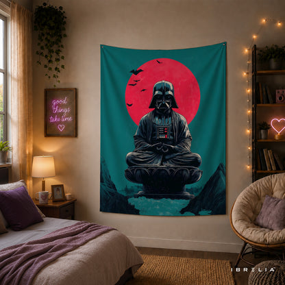 Darth Vader Zen Meditation Wall Tapestry – Star Wars Minimalist Sci-Fi Wall Hanging