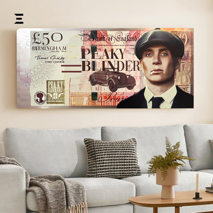 Ultra Wide Wall Art – Peaky Blinders £50 Vintage Note Edition | IBRELIA™