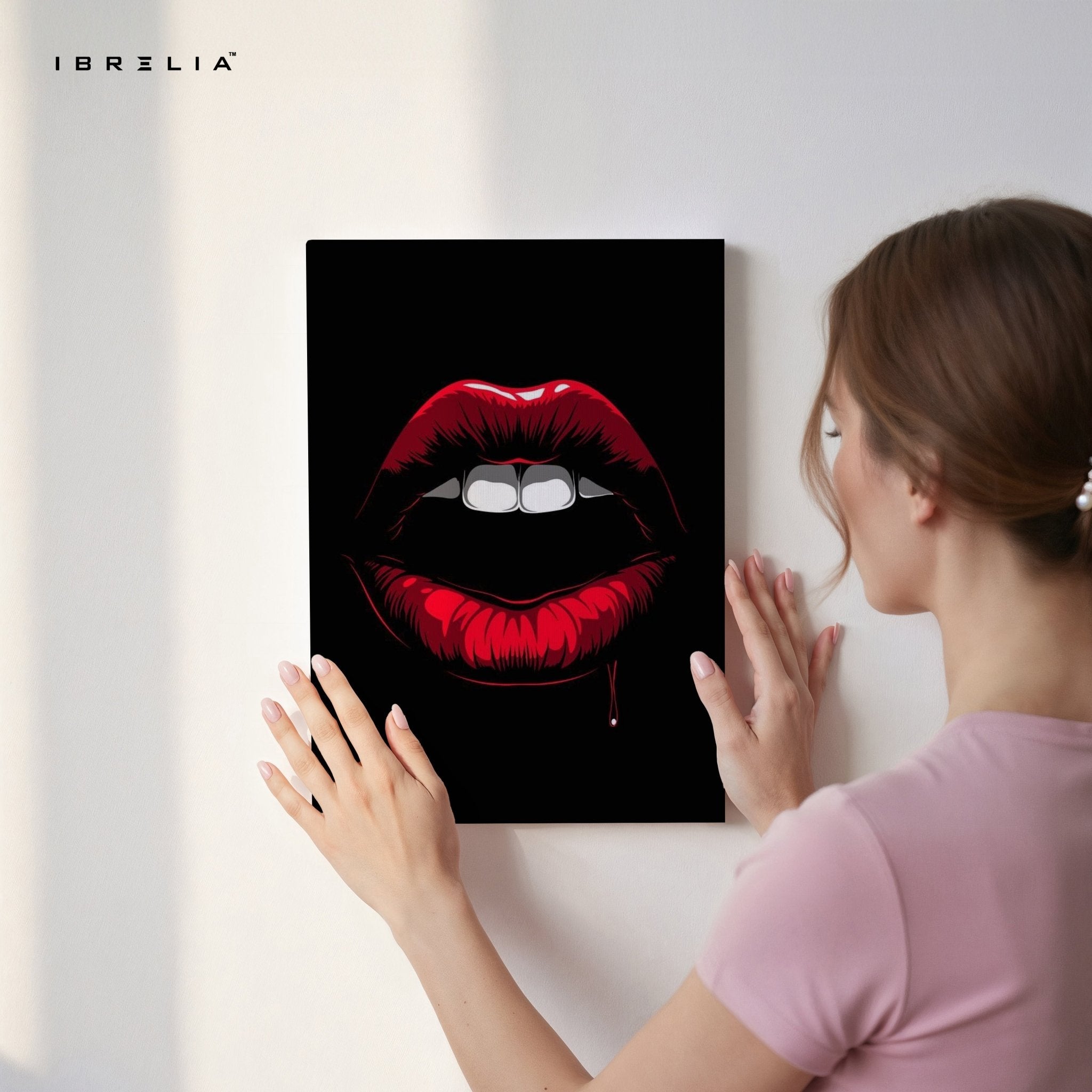 Vampire Lips Wall Frame | 4K Ultra Wrap Frame Wall Art in Pakistan | IBRELIA™