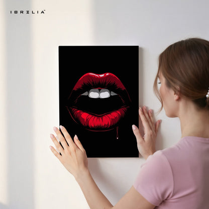 Vampire Lips Wall Frame | 4K Ultra Wrap Frame Wall Art in Pakistan | IBRELIA™ - IBRELIA