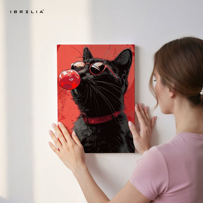 Cool Cat Bubble Pop Wall Frame | 4K Ultra Wrap Frame Wall Art in Pakistan | IBRELIA™ - IBRELIA
