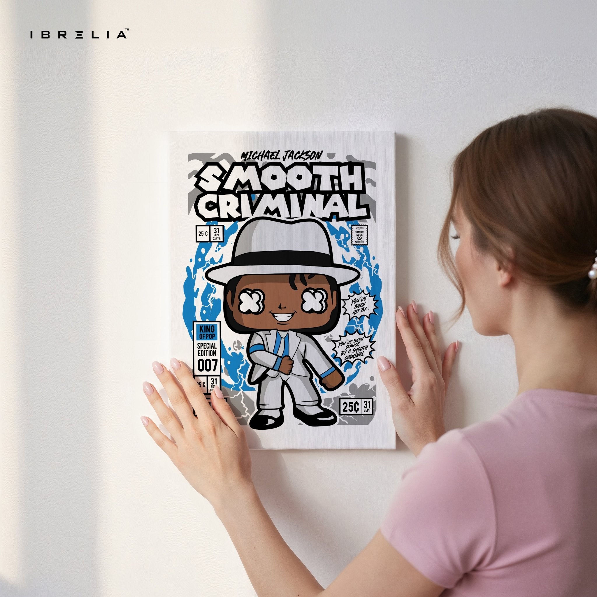 Michael Jackson “Smooth Criminal” Pop Art Comic Edition – 4K Ultra Wrap Frame Wall Art in Pakistan | IBRELIA™ - IBRELIA