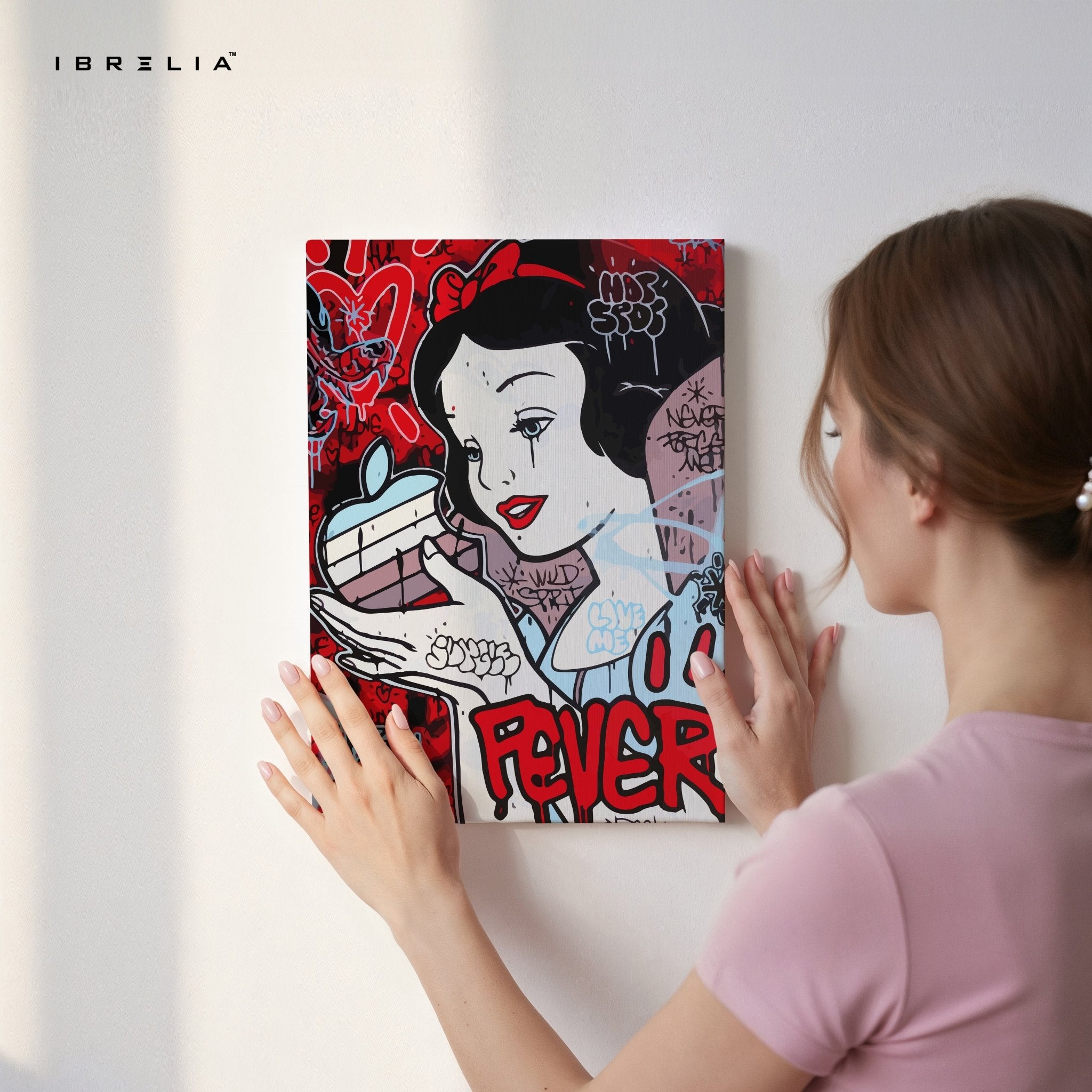 Snow White Graffiti Pop Art – 4K Ultra Wrap Frame Wall Art in Pakistan | IBRELIA™ - IBRELIA