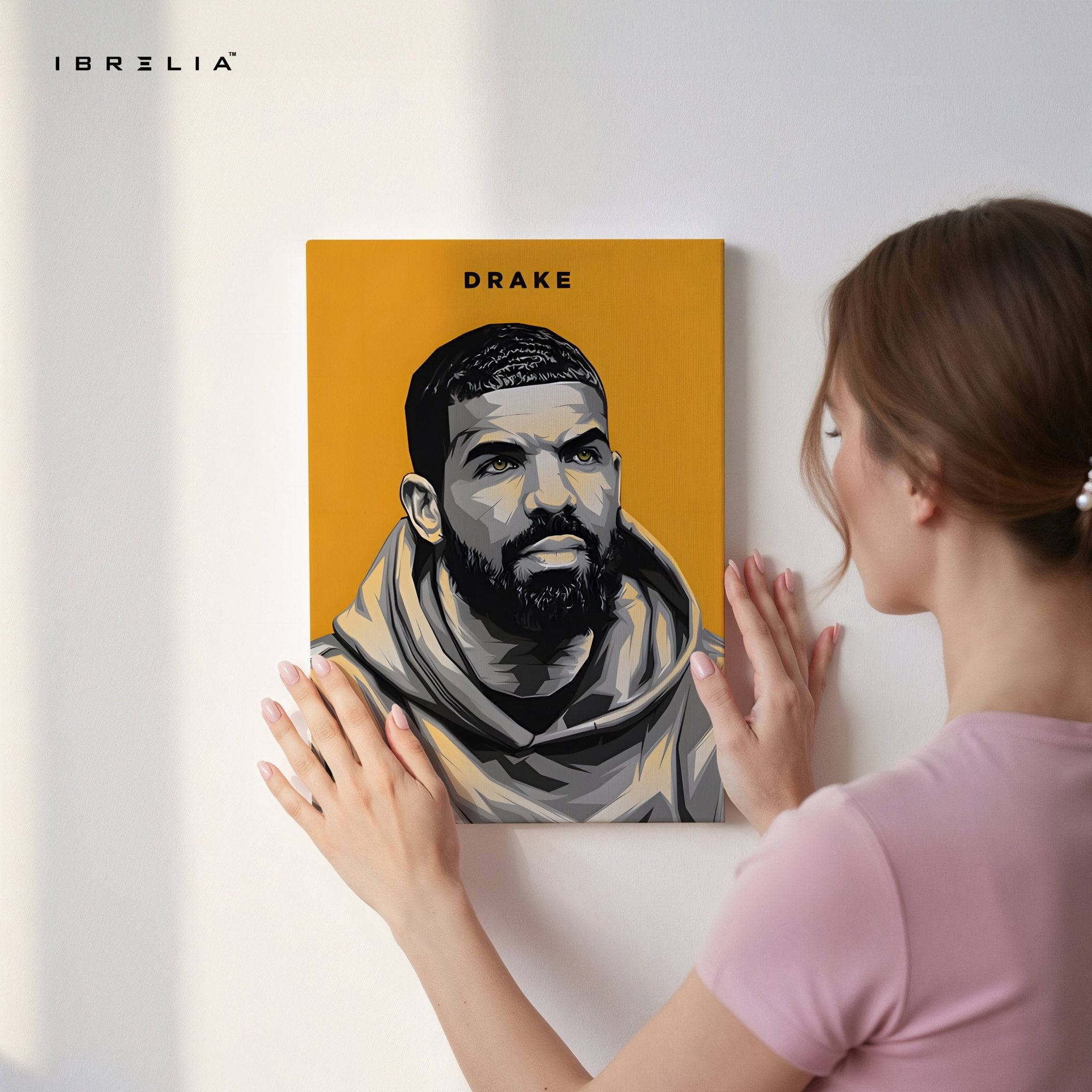 Drake Minimal Portrait Wall Art (Yellow Edition) – The Modern Icon | IBRELIA™ - IBRELIA