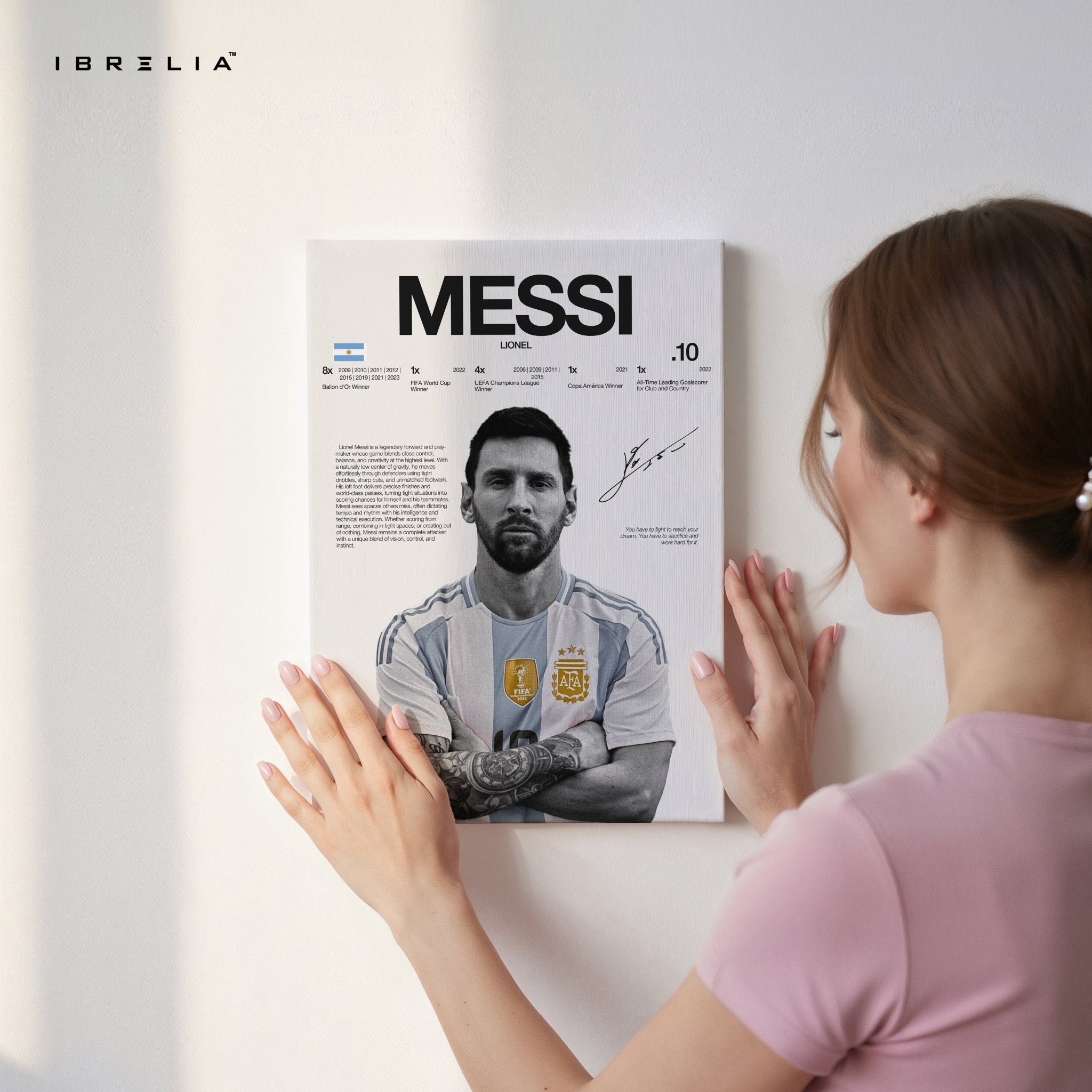 Lionel Messi – The GOAT Edition 4K Ultra Wrap Frame Wall Art in Pakistan | IBRELIA™ - IBRELIA