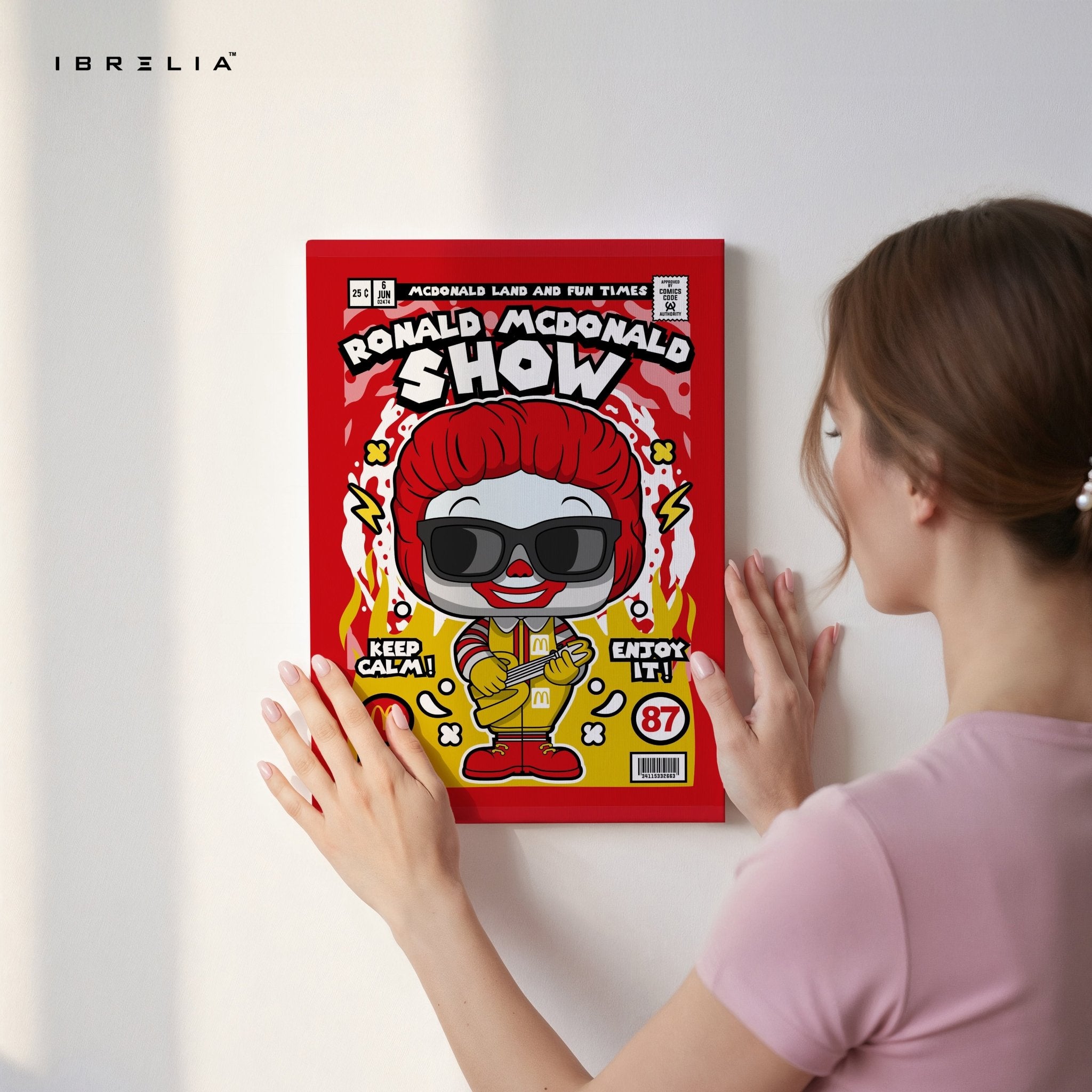 Ronald McDonald “Comic Edition” Pop Art Wall Frame – 4K Ultra Wrap Frame Wall Art in Pakistan | IBRELIA™ - IBRELIA