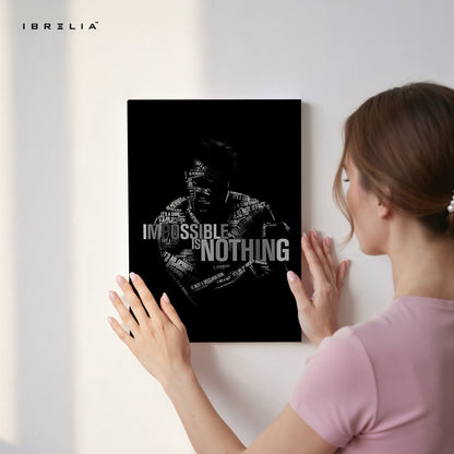 Muhammad Ali – Impossible Is Nothing 4K Ultra Wrap Frame Wall Art in Pakistan | IBRELIA™ - IBRELIA
