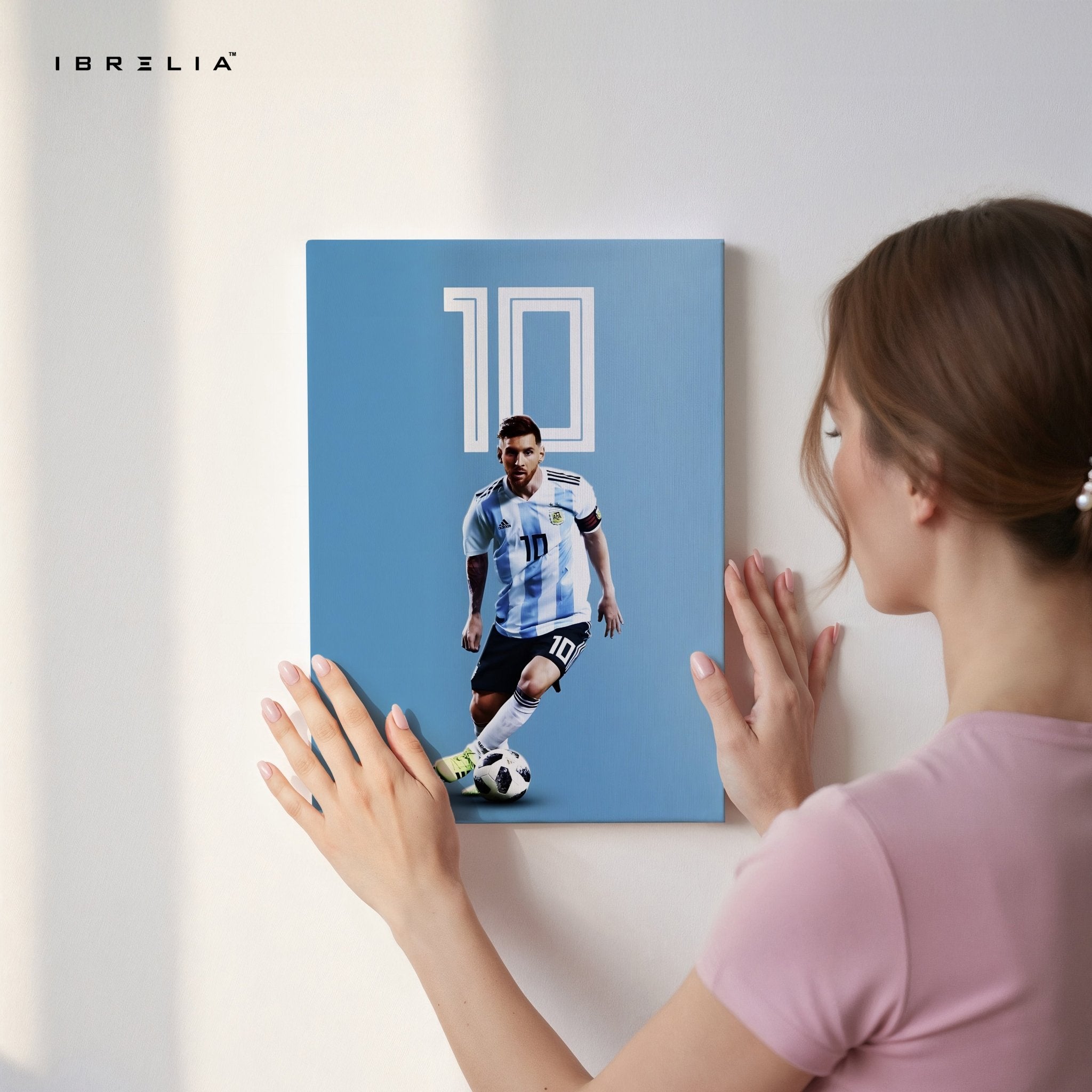 Lionel Messi Argentina 10 – World Champion Edition Wall Frame | 4K Ultra Wrap Frame Wall Art in Pakistan | IBRELIA™ - IBRELIA