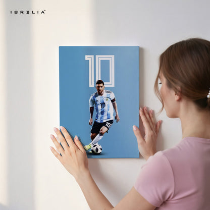 Lionel Messi Argentina 10 – World Champion Edition Wall Frame | 4K Ultra Wrap Frame Wall Art in Pakistan | IBRELIA™ - IBRELIA