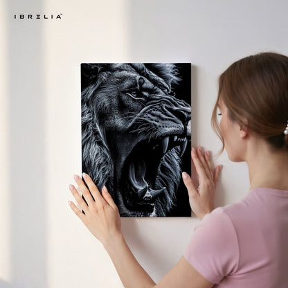 Roaring Lion Wall Frame | 4K Ultra Wrap Frame Wall Art in Pakistan | IBRELIA™ - IBRELIA