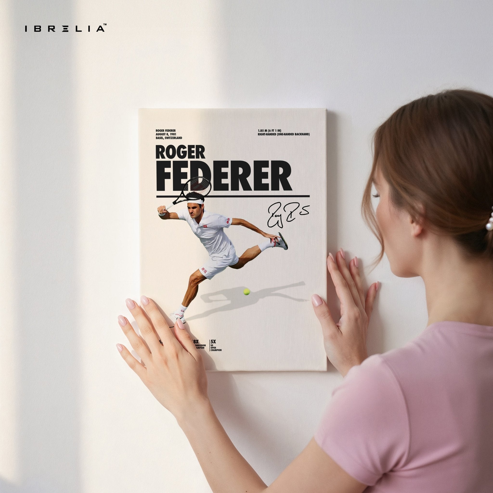 Roger Federer Tennis Legend – 4K Ultra Wrap Frame Wall Art in Pakistan | IBRELIA™ - IBRELIA