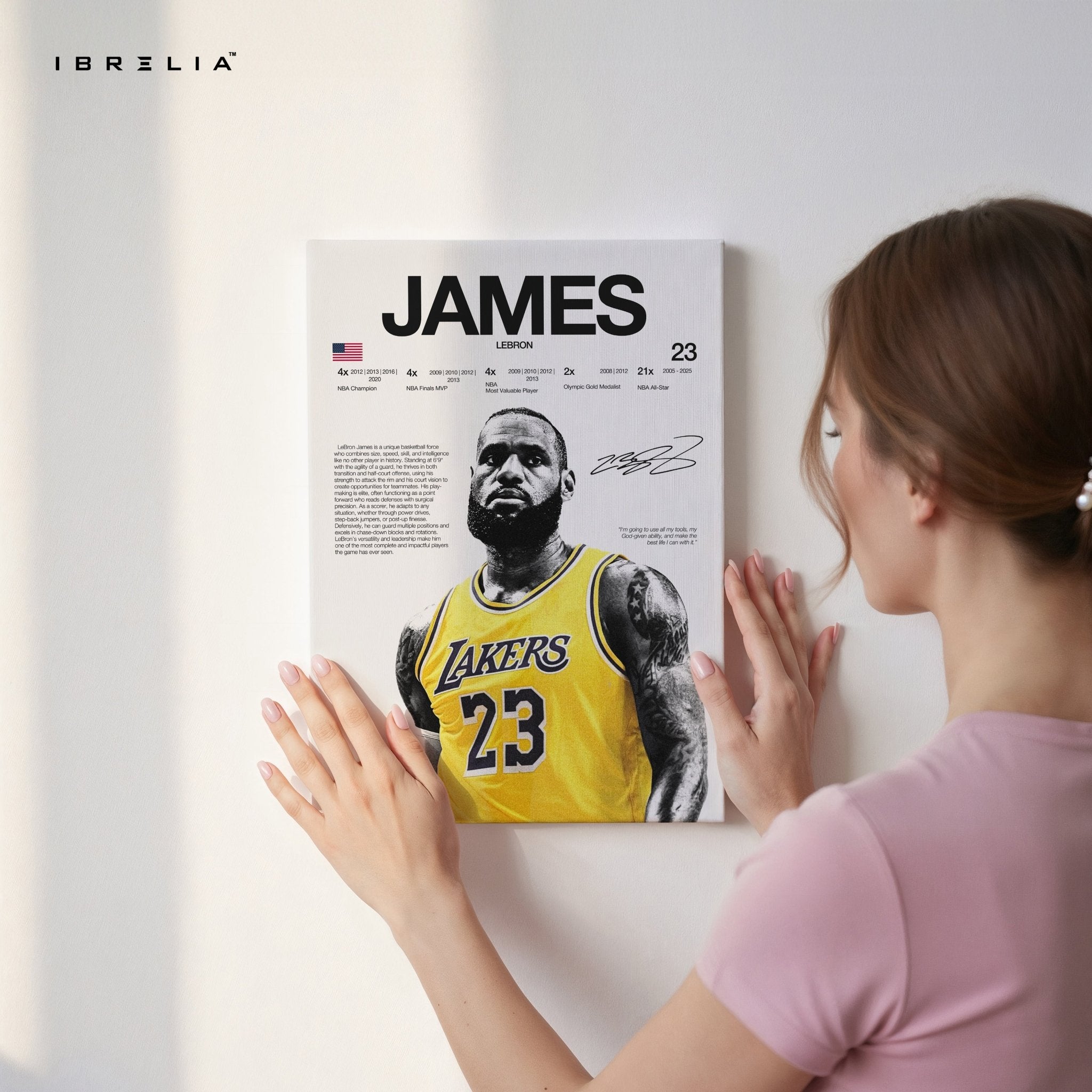 LeBron James “The King” – Lakers 4K Ultra Wrap Frame Wall Art in Pakistan | IBRELIA™ - IBRELIA
