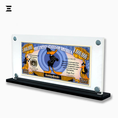 Premium Magnetic Acrylic Frame with Black Base – Daffy Duck Million Dollar Pop Art IBRELIA