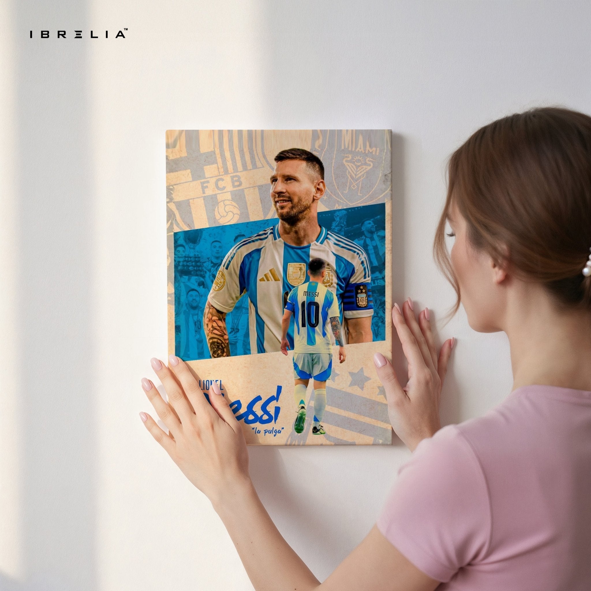Lionel Messi “La Pulga” Wall Frame | 4K Ultra Wrap Frame Wall Art in Pakistan | IBRELIA™ - IBRELIA