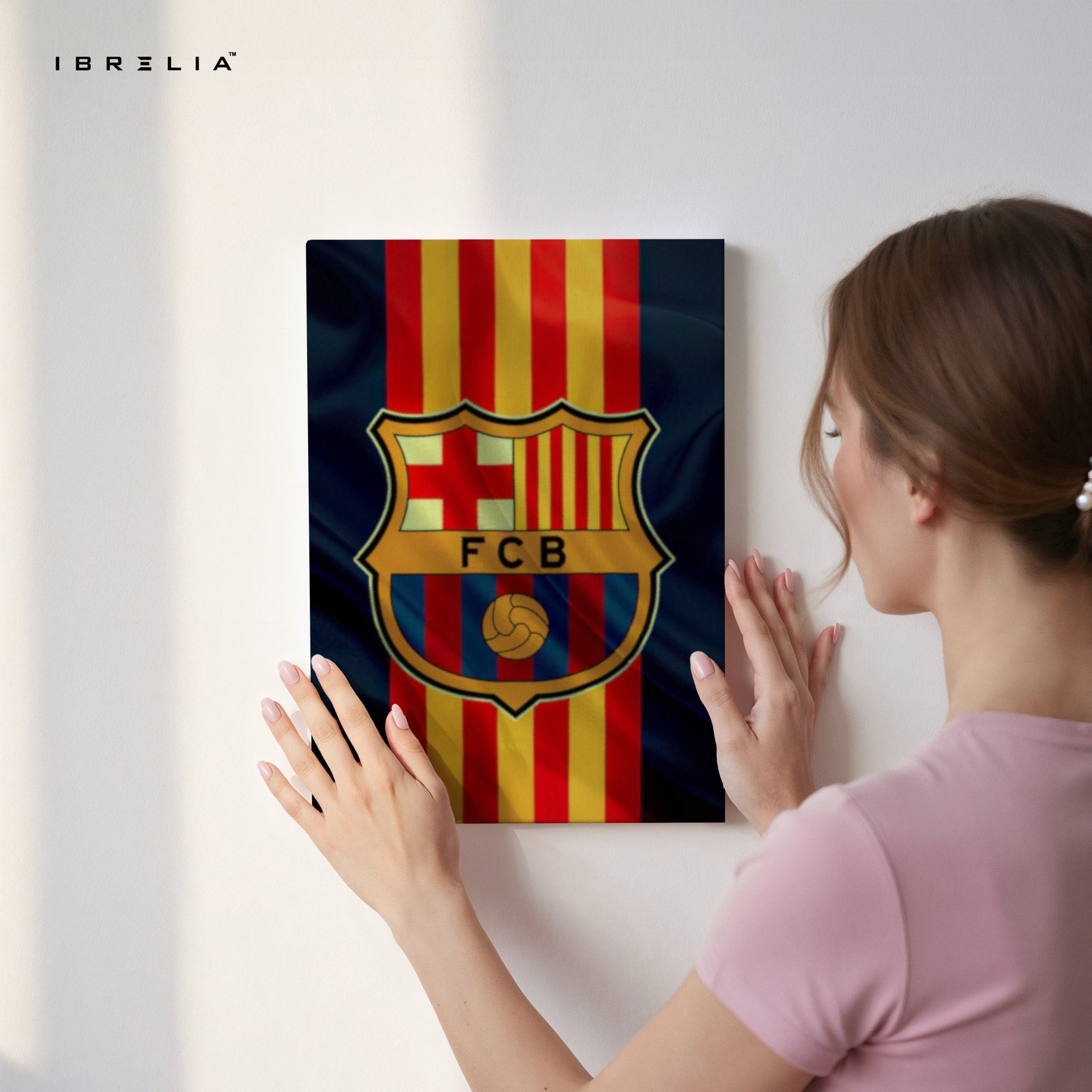 FC Barcelona Crest Wall Frame | 4K Ultra Wrap Frame Wall Art in Pakistan | IBRELIA™ - IBRELIA