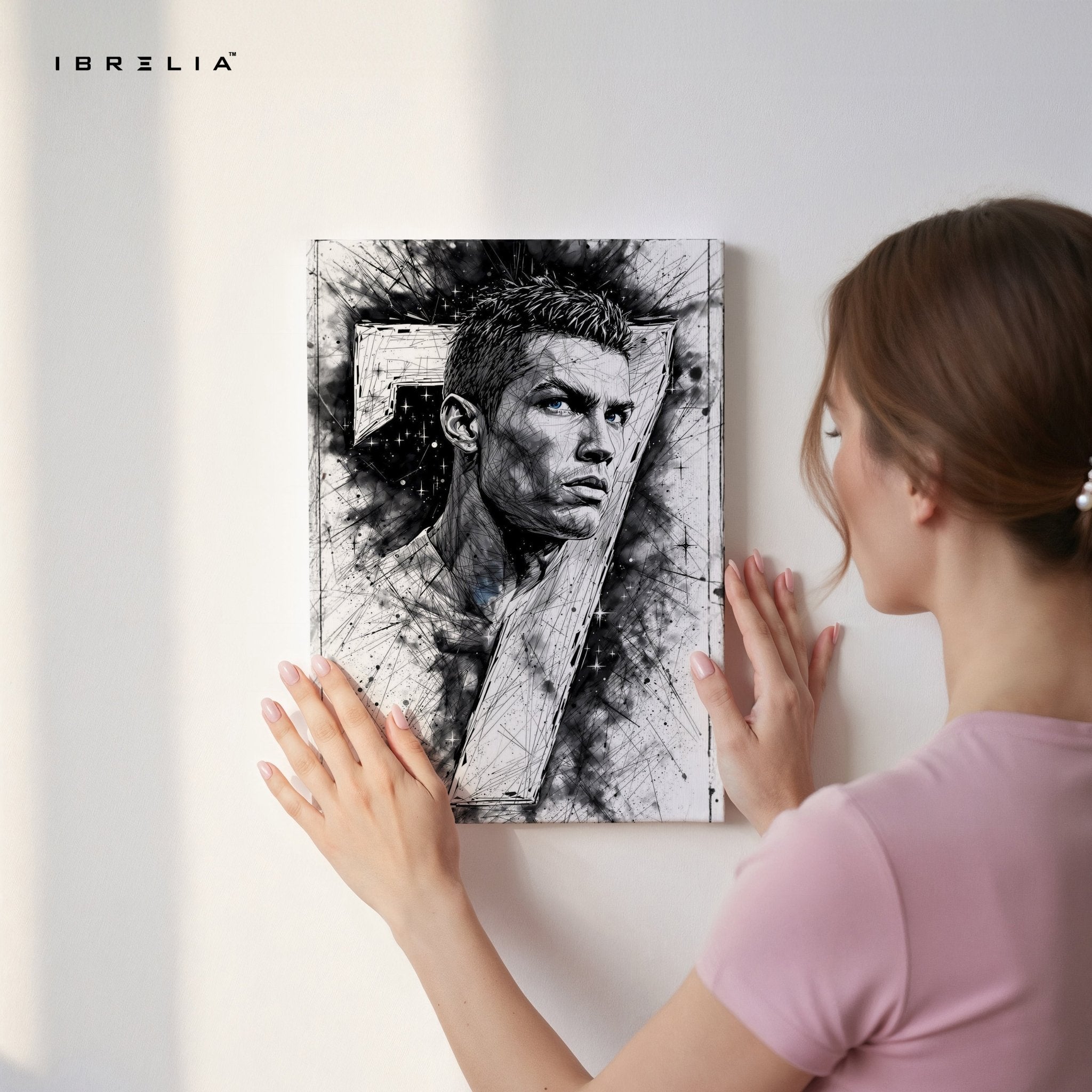 Cristiano Ronaldo “Sketch Edition” Wall Frame | 4K Ultra Wrap Frame Wall Art in Pakistan | IBRELIA™