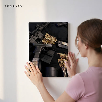 Tactical Weapons & Ammunition 4K Ultra Wrap Frame Wall Art in Pakistan | IBRELIA™ - IBRELIA