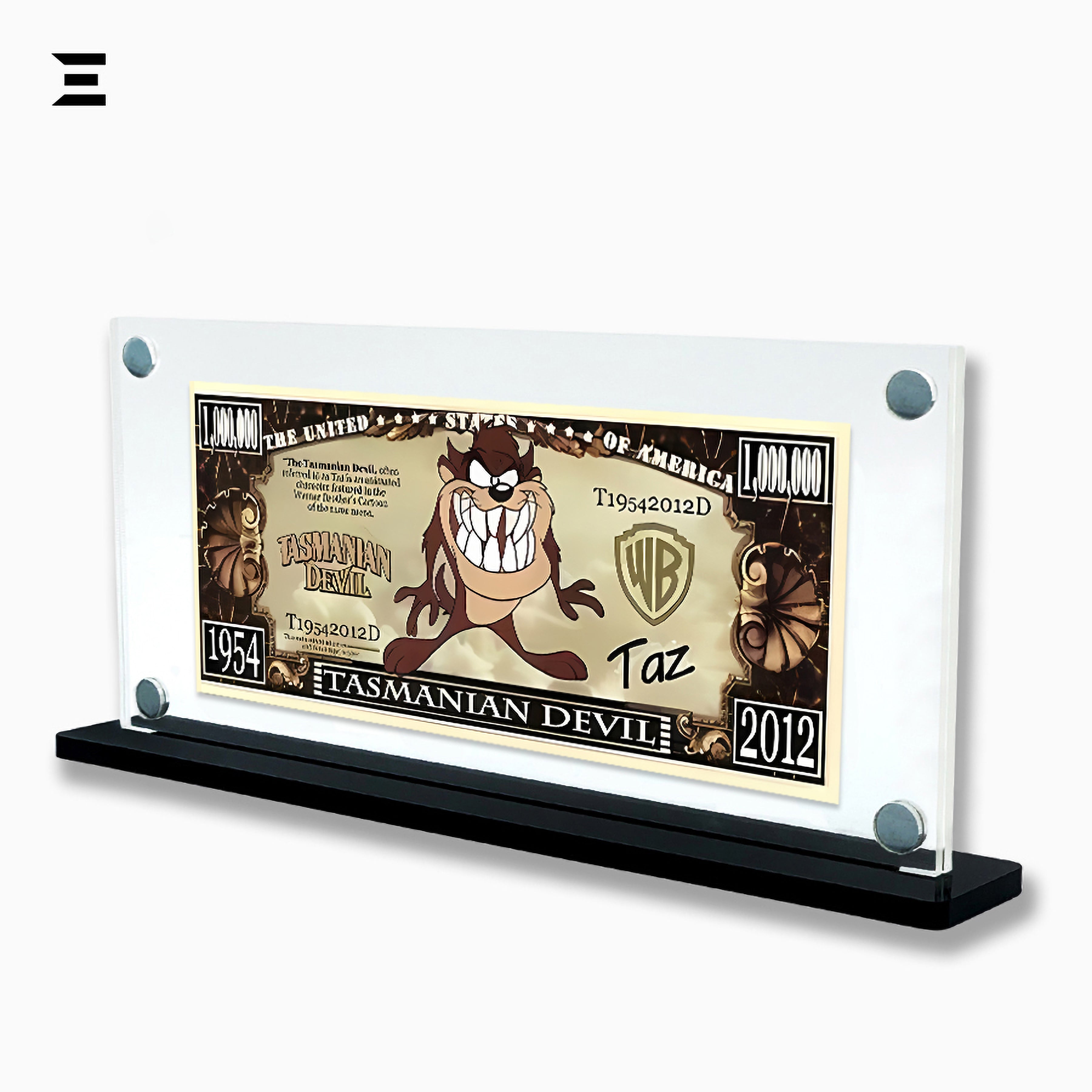 Premium Magnetic Acrylic Frame with Black Base – Tasmanian Devil "Million Dollar" Edition IBRELIA