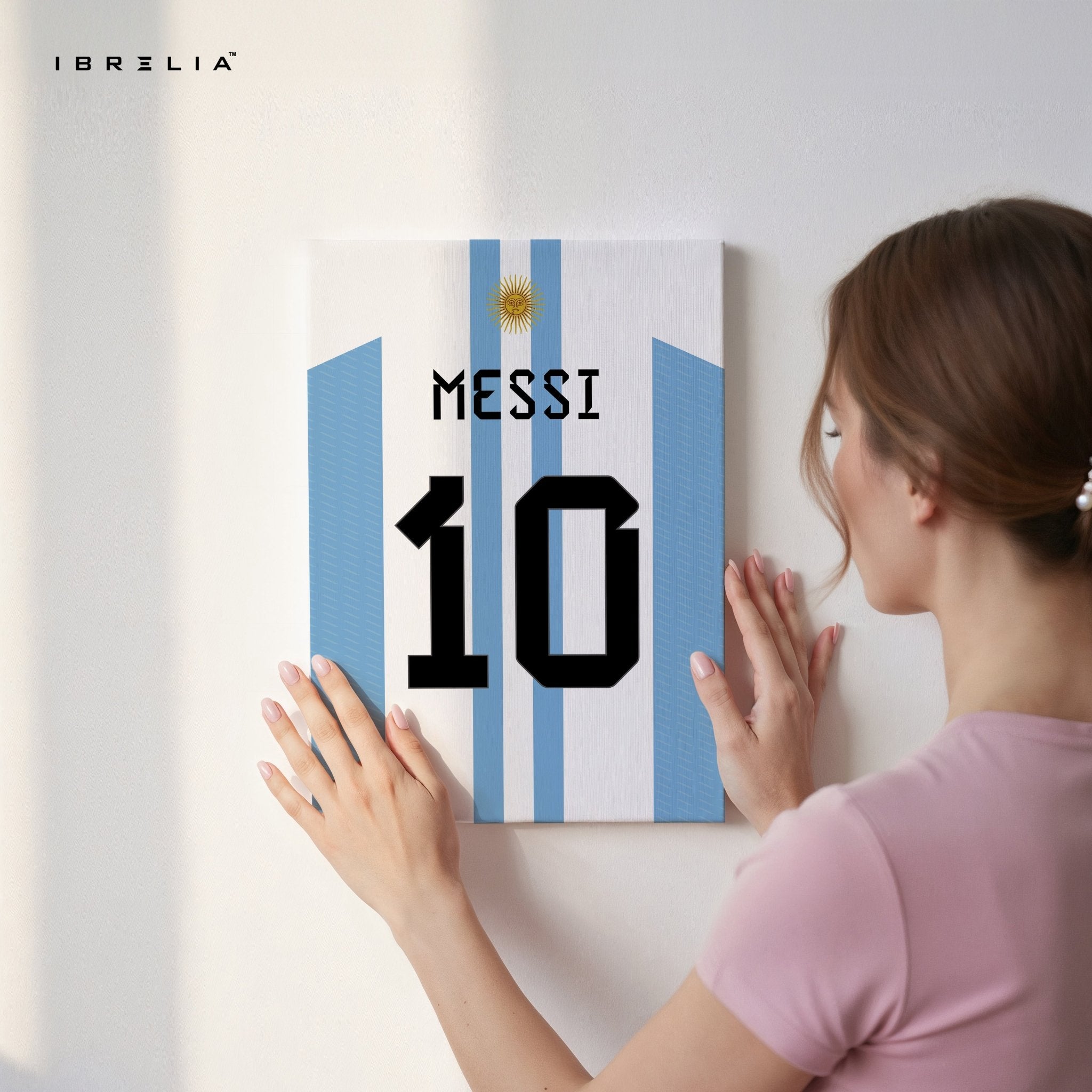 Lionel Messi Argentina No.10 Jersey – 4K Ultra Wrap Frame Wall Art in Pakistan | IBRELIA™ - IBRELIA