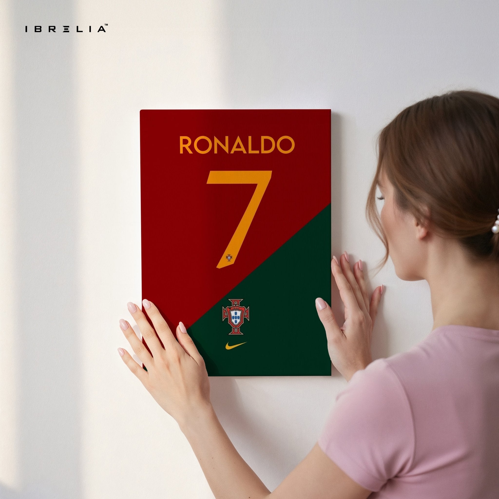 Cristiano Ronaldo Portugal No. 7 Wall Frame | 4K Ultra Wrap Frame Wall Art in Pakistan | IBRELIA™