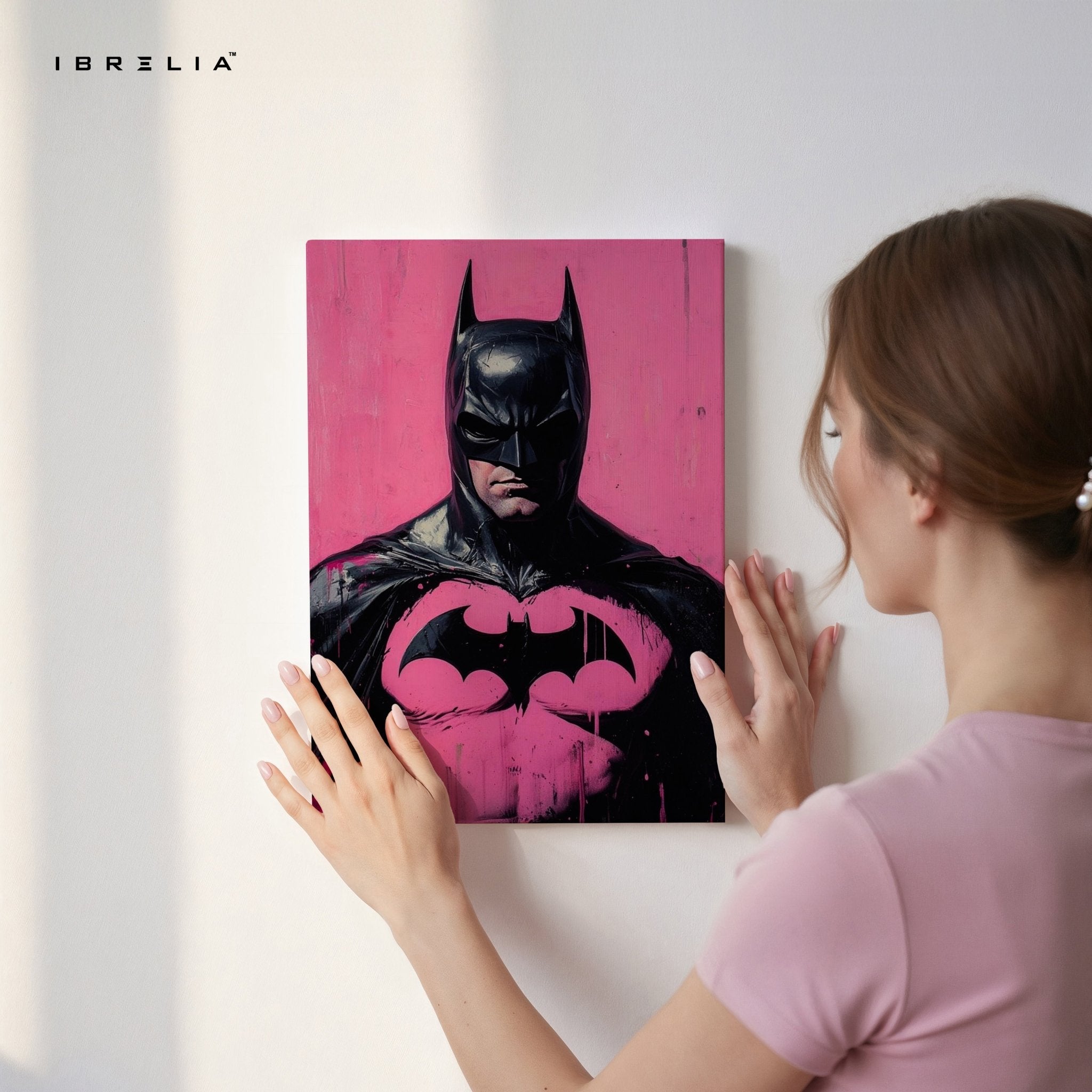 Pink Batman Wall Frame | 4K Ultra Wrap Frame Wall Art in Pakistan | IBRELIA™