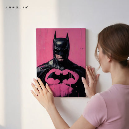 Pink Batman Wall Frame | 4K Ultra Wrap Frame Wall Art in Pakistan | IBRELIA™ - IBRELIA