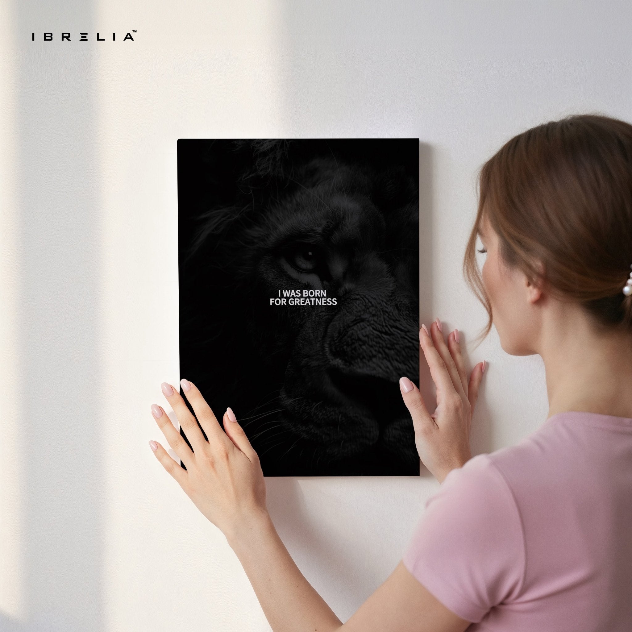 Born for Greatness Lion Wall Frame | 4K Ultra Wrap Frame Wall Art in Pakistan | IBRELIA™ - IBRELIA