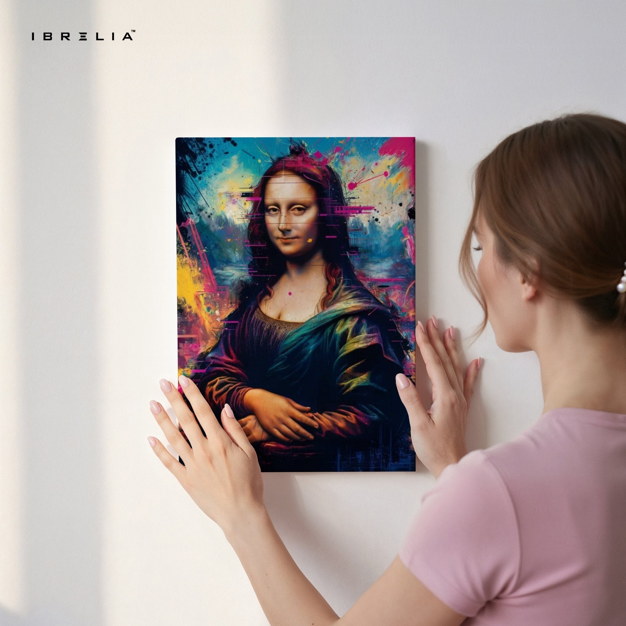 Mona Lisa Graffiti Splash Wall Frame | 4K Ultra Wrap Frame Wall Art in Pakistan | IBRELIA™ - IBRELIA