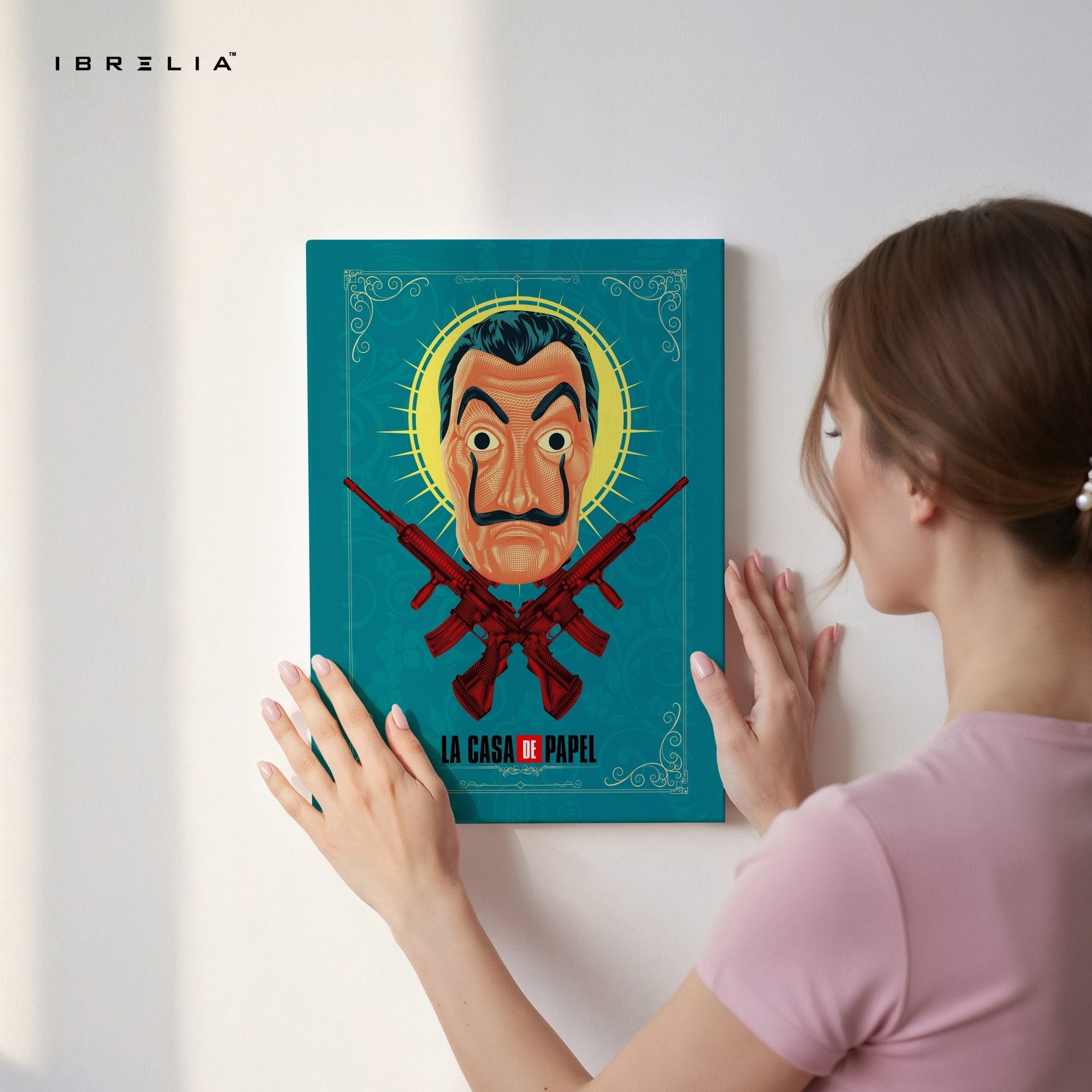 La Casa De Papel “Dali Mask” Wall Frame – 4K Ultra Wrap Frame Wall Art in Pakistan | IBRELIA™ - IBRELIA