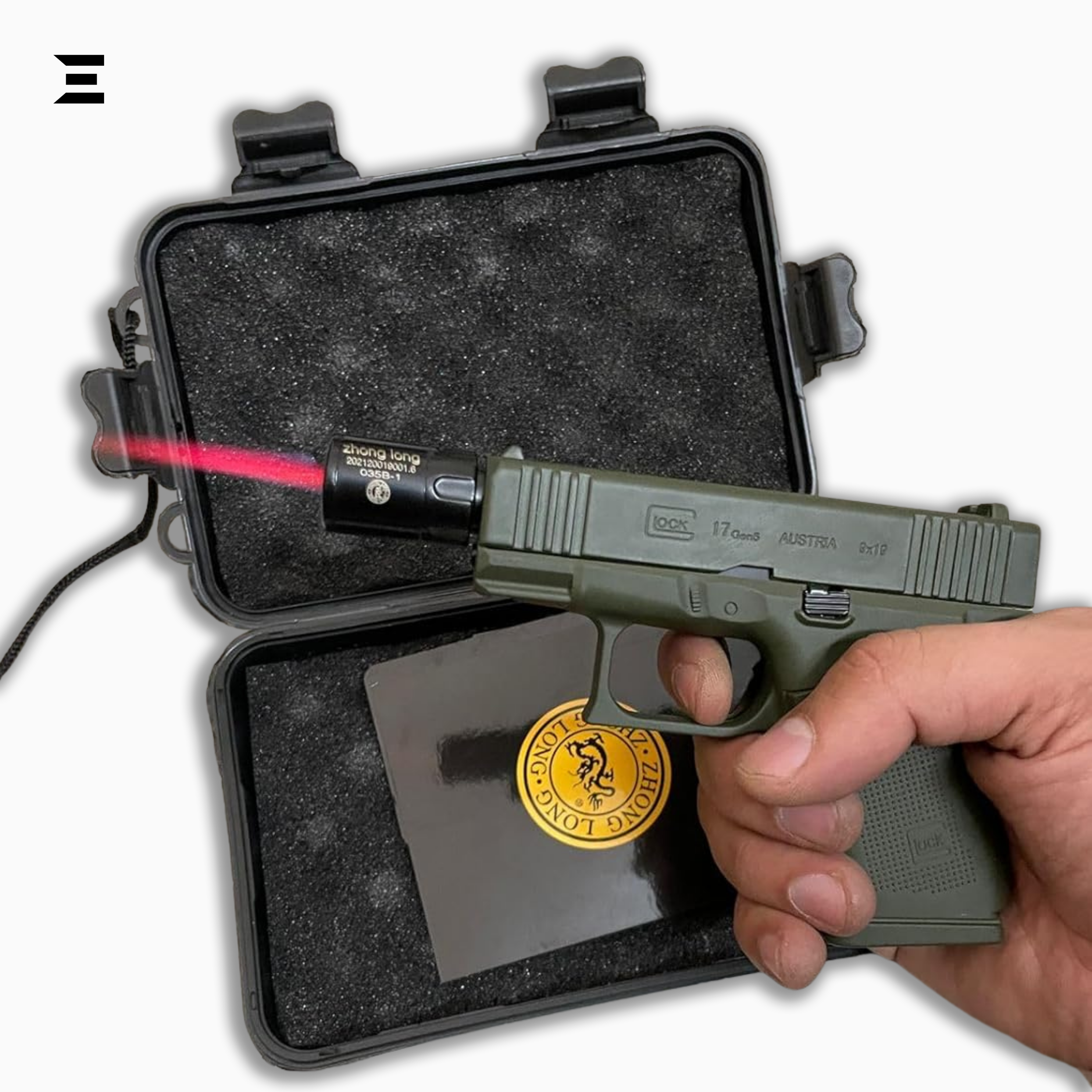 Glock Jet Flame Lighter with Detachable Muzzle – Windproof Refillable Butane Lighter IBRELIA