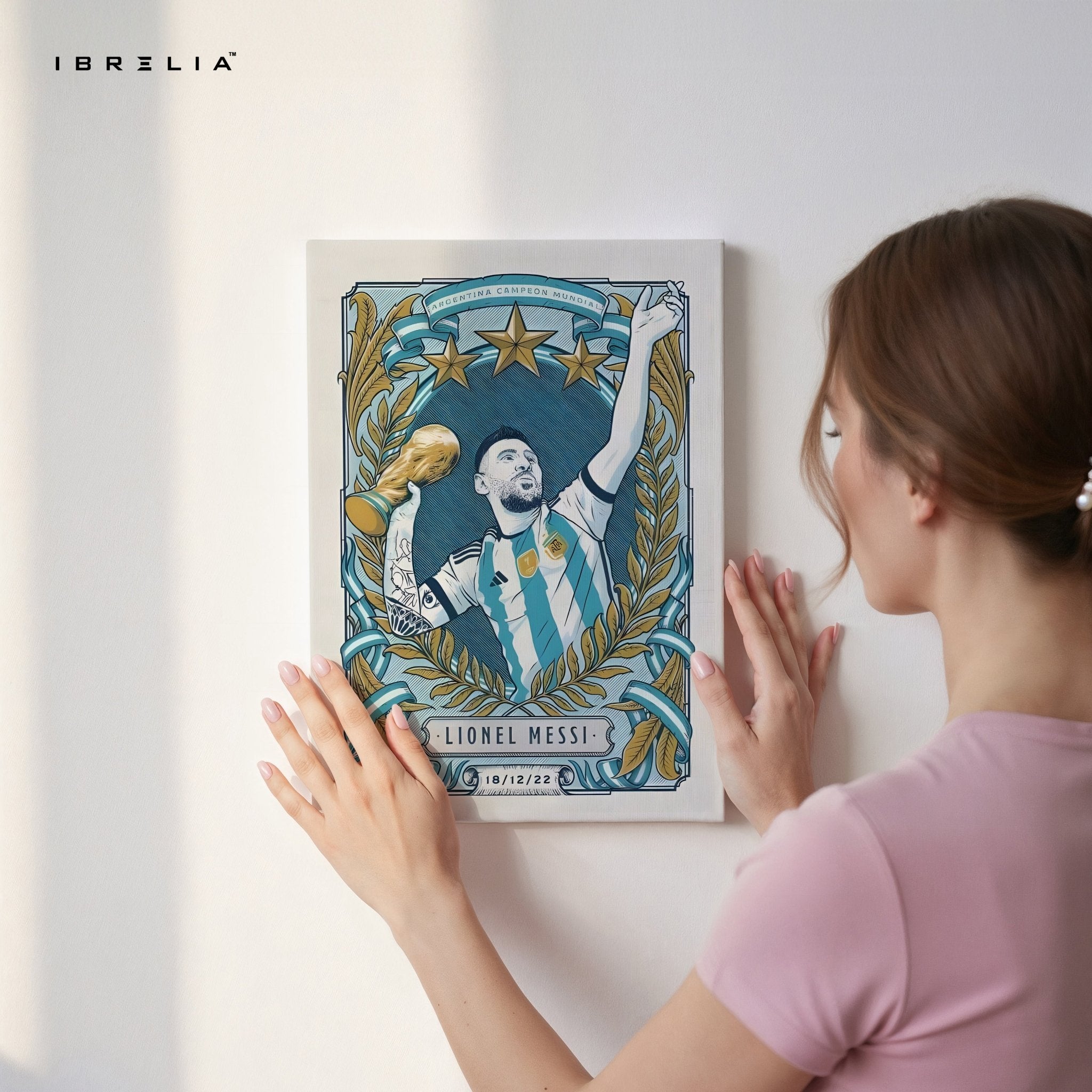 Lionel Messi Wall Art – World Cup Glory Edition | IBRELIA™ - IBRELIA