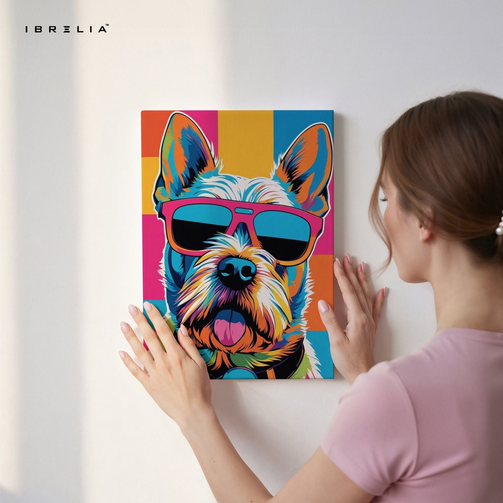 Color Pop Dog Wall Frame | 4K Ultra Wrap Frame Wall Art in Pakistan | IBRELIA™