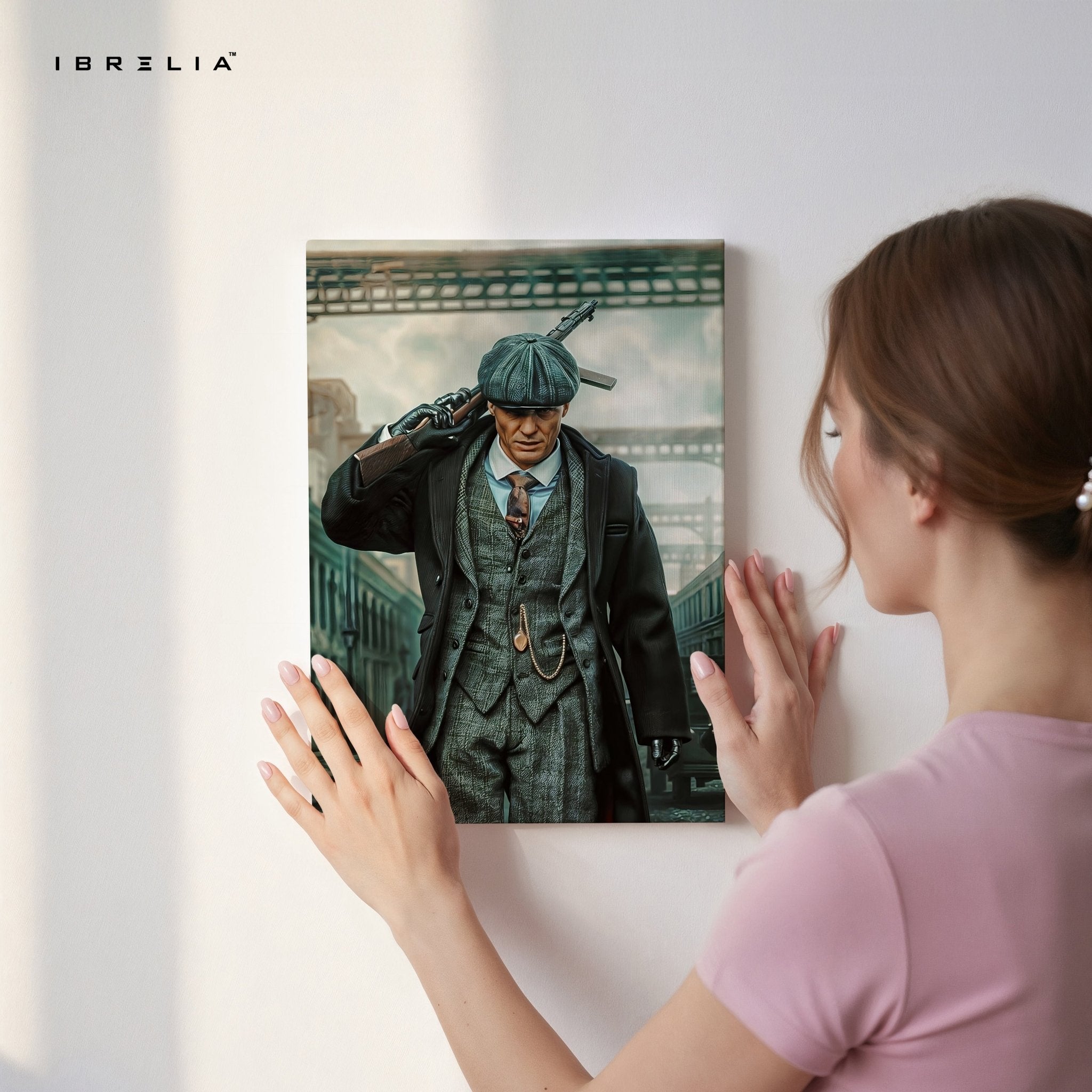 Thomas Shelby Peaky Blinders Gun Scene 4K Ultra Wrap Frame Wall Art in Pakistan | IBRELIA™ - IBRELIA