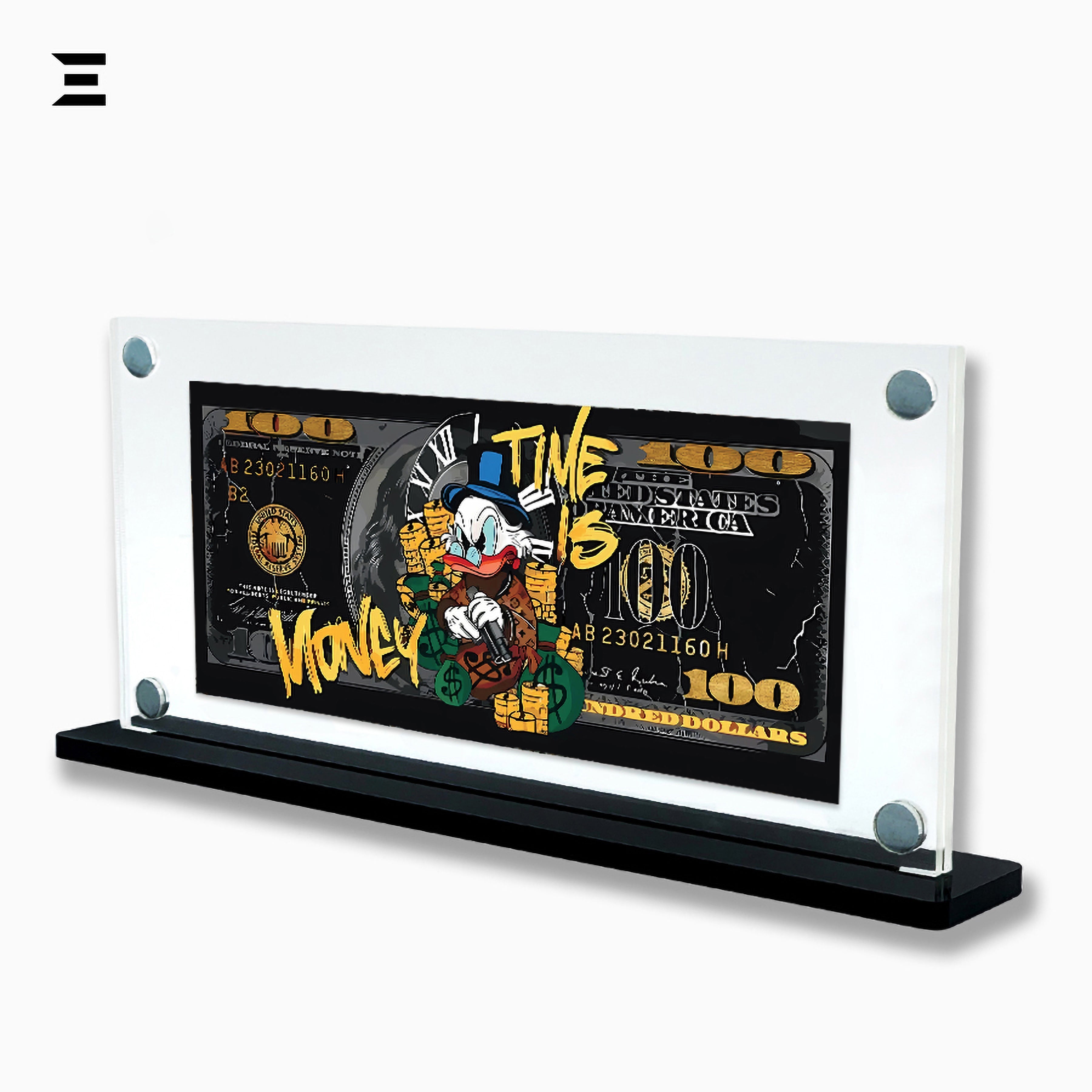 Premium Magnetic Acrylic Frame with Black Base – Scrooge McDuck "Time is Money" Edition IBRELIA