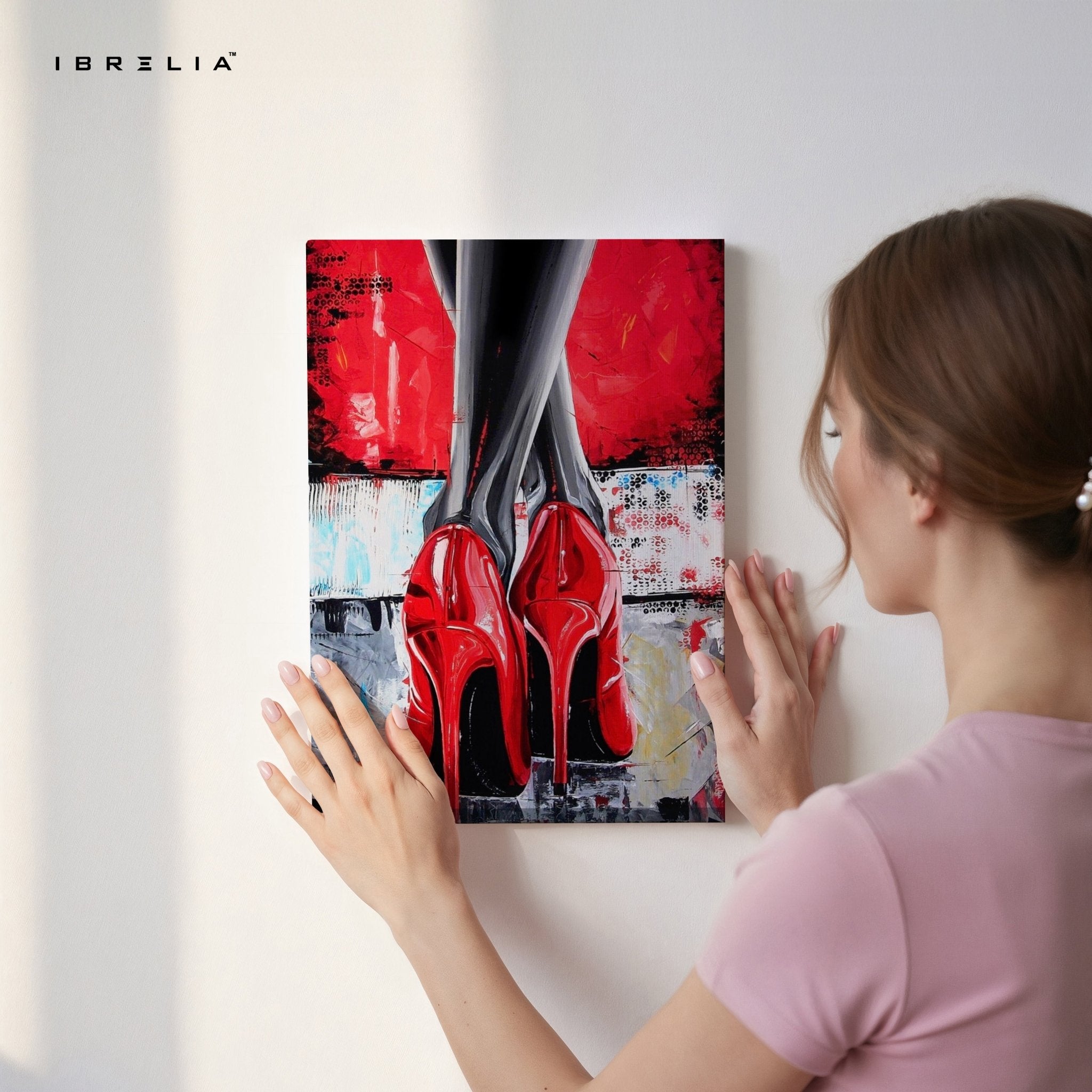 Red Stilettos Wall Frame | 4K Ultra Wrap Frame Wall Art in Pakistan | IBRELIA™