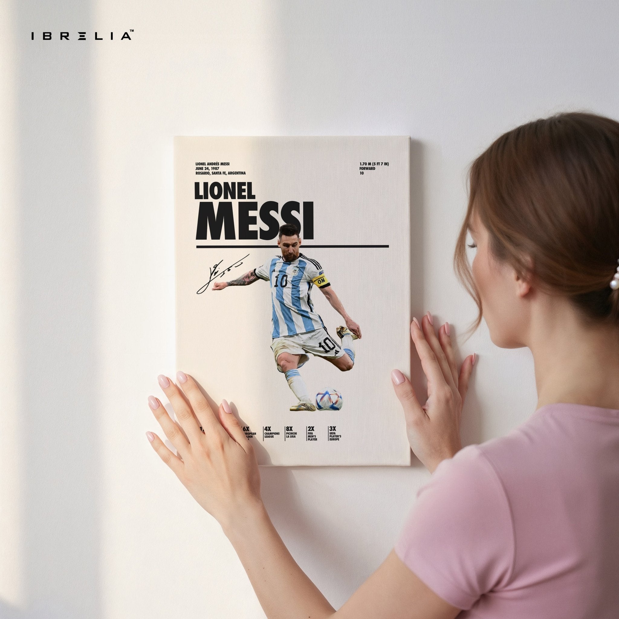 Lionel Messi Argentina Kick Pose – 4K Ultra Wrap Frame Wall Art in Pakistan | IBRELIA™ - IBRELIA
