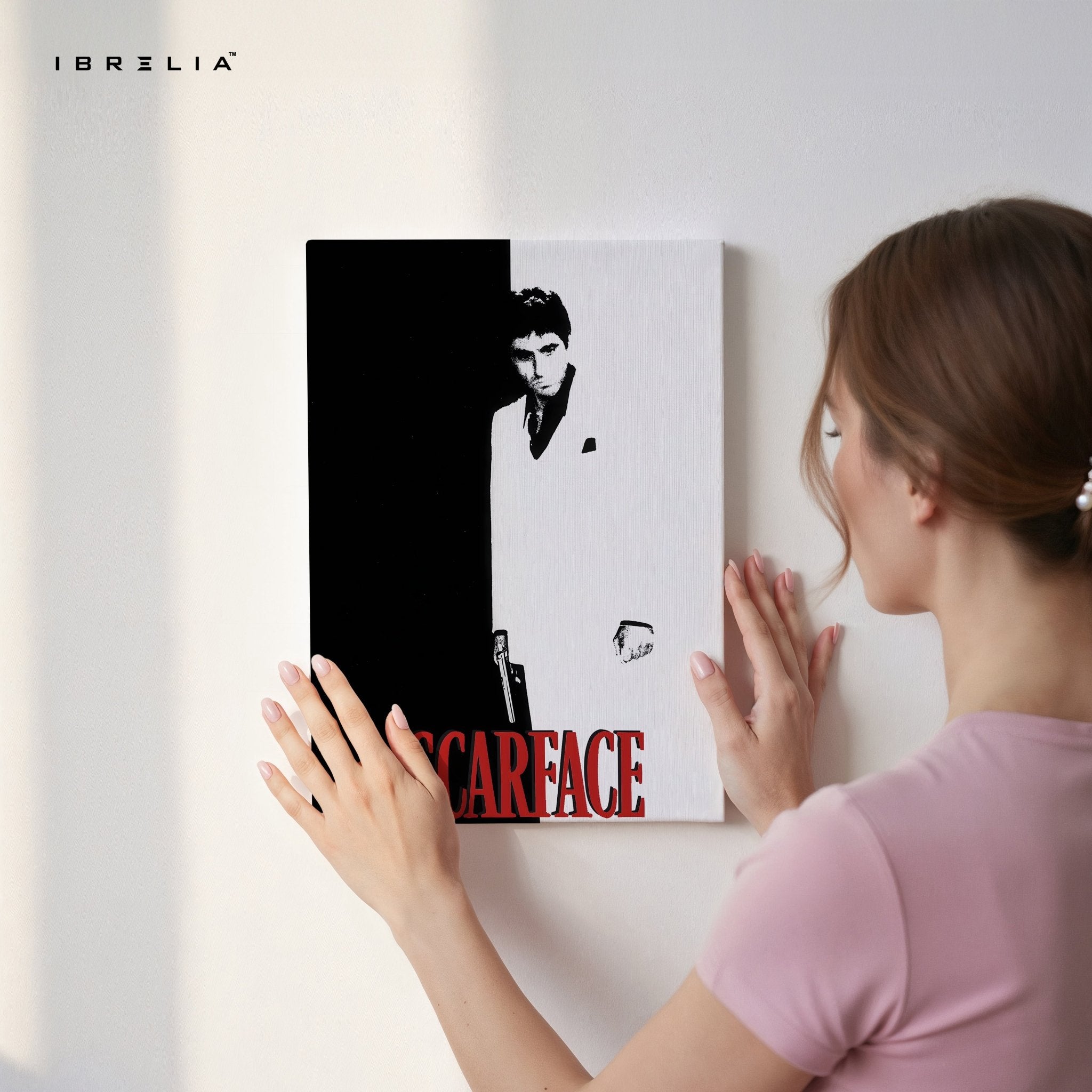 Scarface Minimalist Black & White Wall Frame | 4K Ultra Wrap Frame Wall Art in Pakistan | IBRELIA™ - IBRELIA