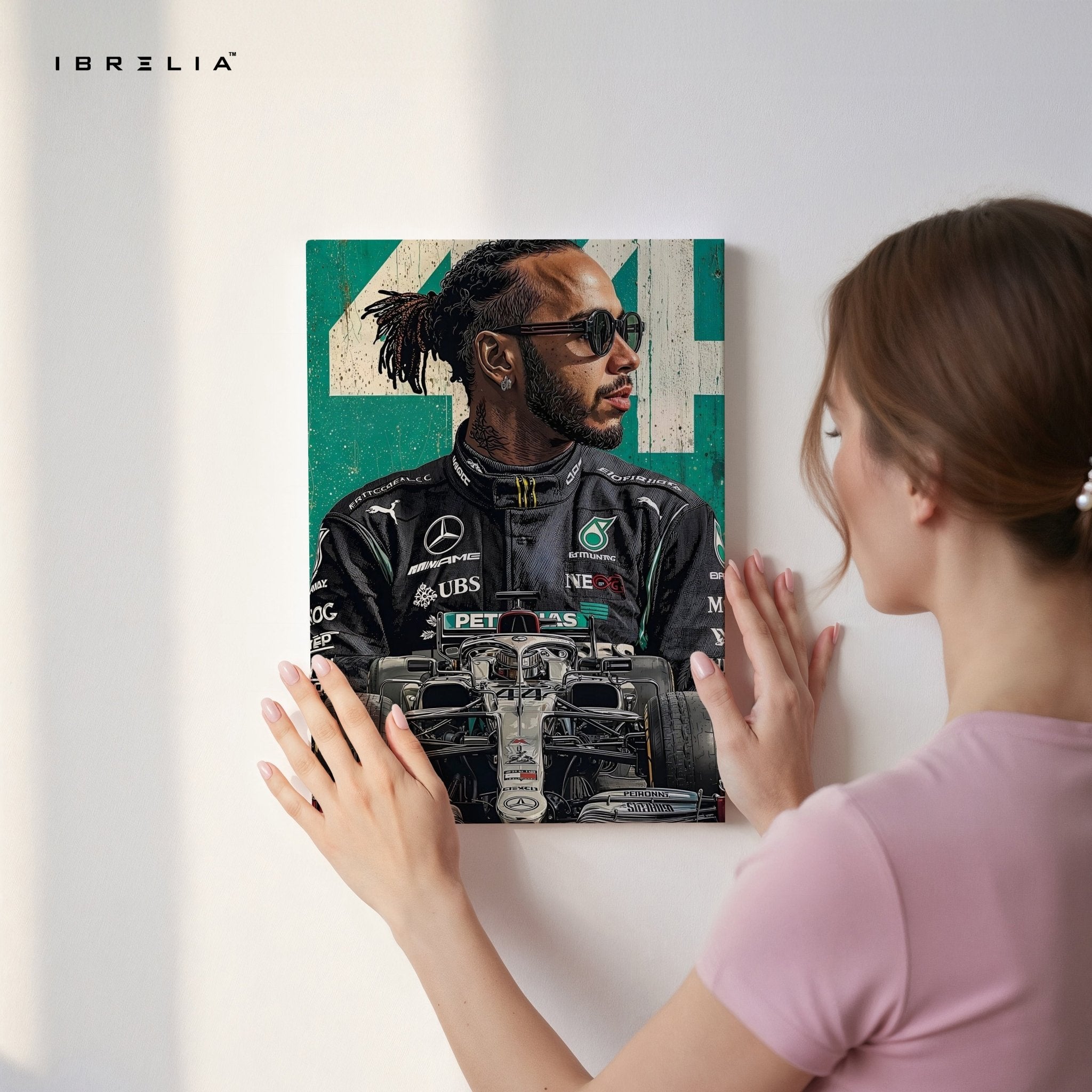 Formula 1 Racing Wall Frame | Lewis Hamilton Edition | 4K Ultra Wrap Frame Wall Art in Pakistan | IBRELIA™ - IBRELIA