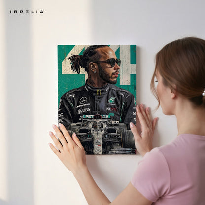 Formula 1 Racing Wall Frame | Lewis Hamilton Edition | 4K Ultra Wrap Frame Wall Art in Pakistan | IBRELIA™ - IBRELIA