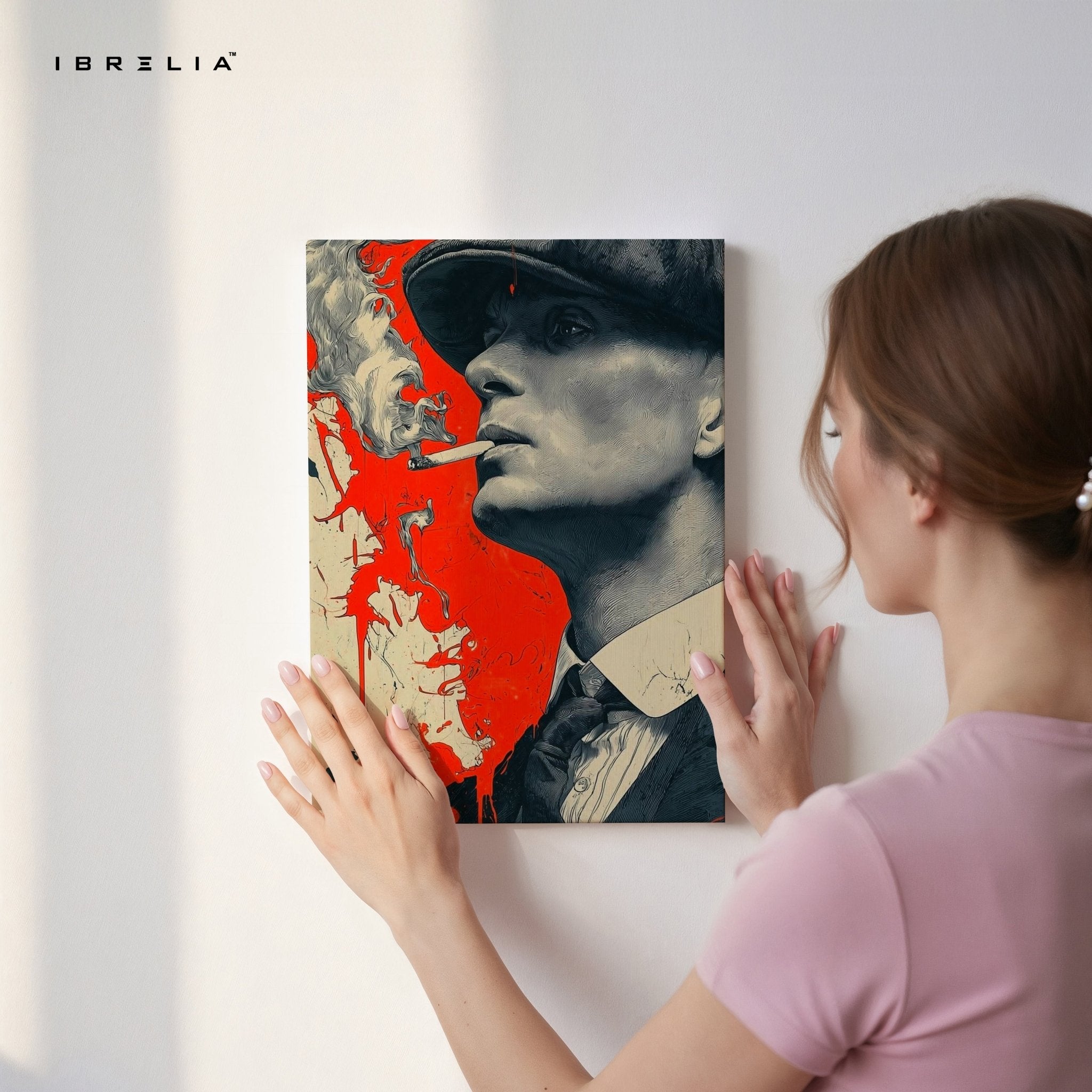 Thomas Shelby Red Smoke Wall Frame | 4K Ultra Wrap Frame Wall Art in Pakistan | IBRELIA™ - IBRELIA